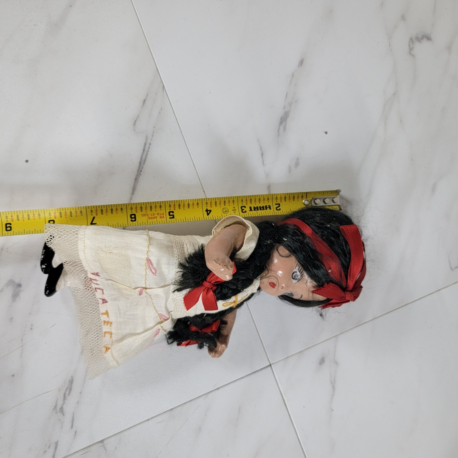 Composition Mexican Ethnic Doll 8″ Circa 1930 Yuca Mexico
