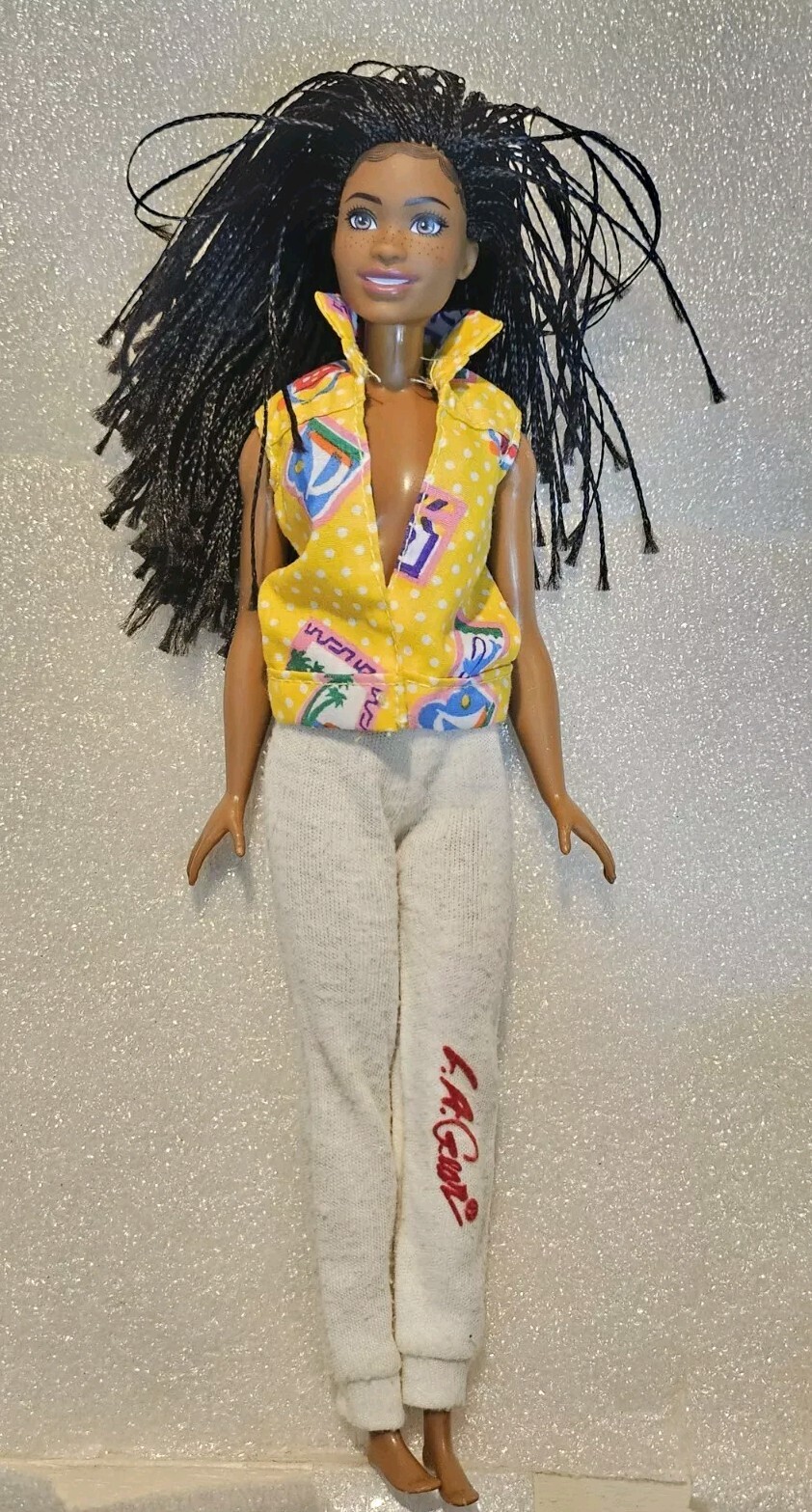 Barbie Fashionistas Braids African American Redress Vtg L.A. Gear VGUC C406G
