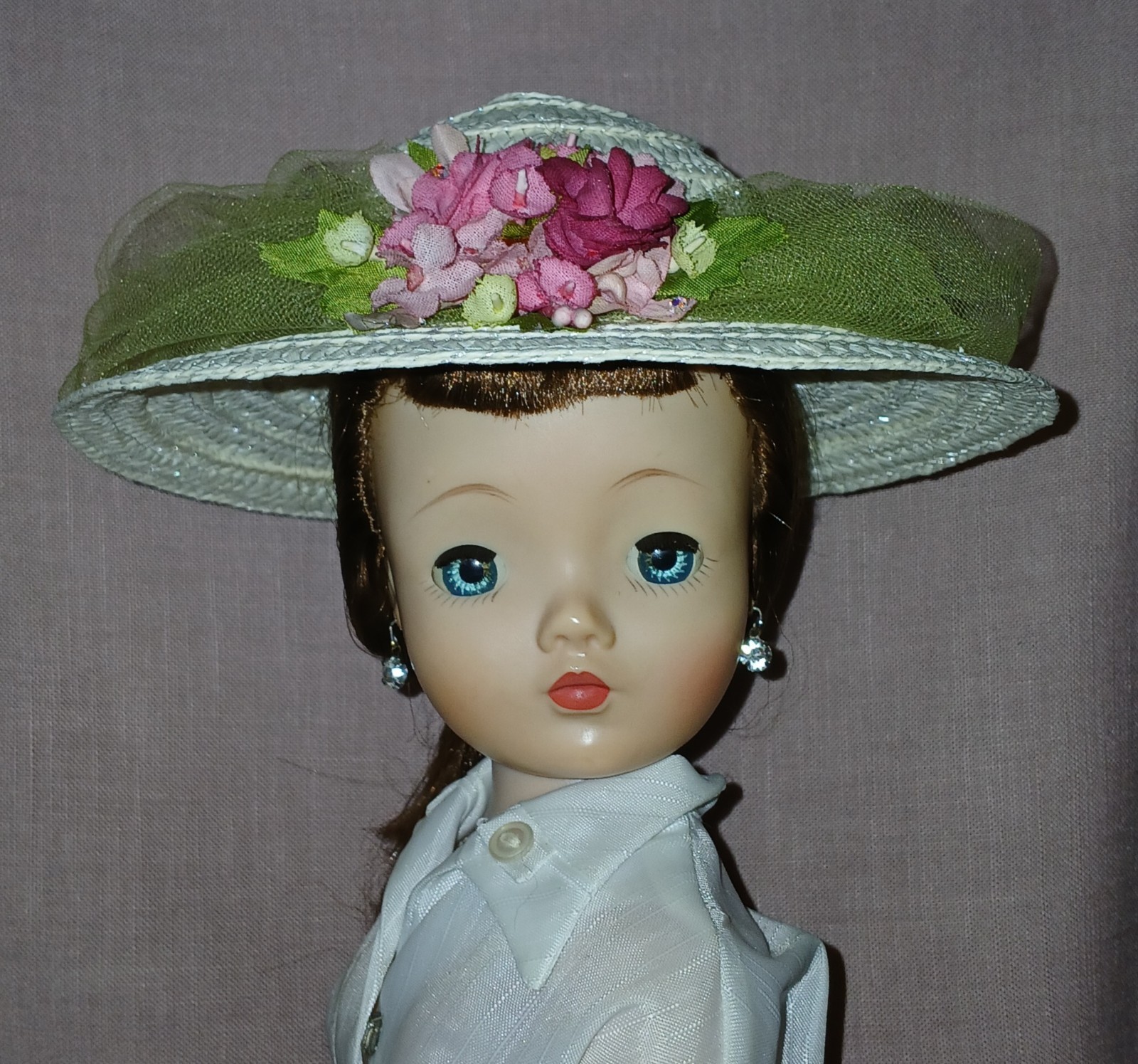 Gorgeous Ivory wired combo 50s style hat bag Alexander Cissy Richard Originals
