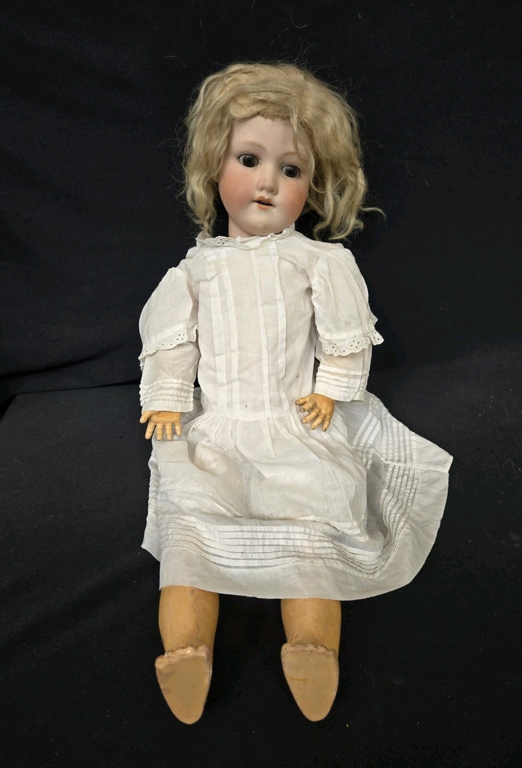 Antique German Bisque Head Doll Armand Marseille 26 In. Model 390 A&M