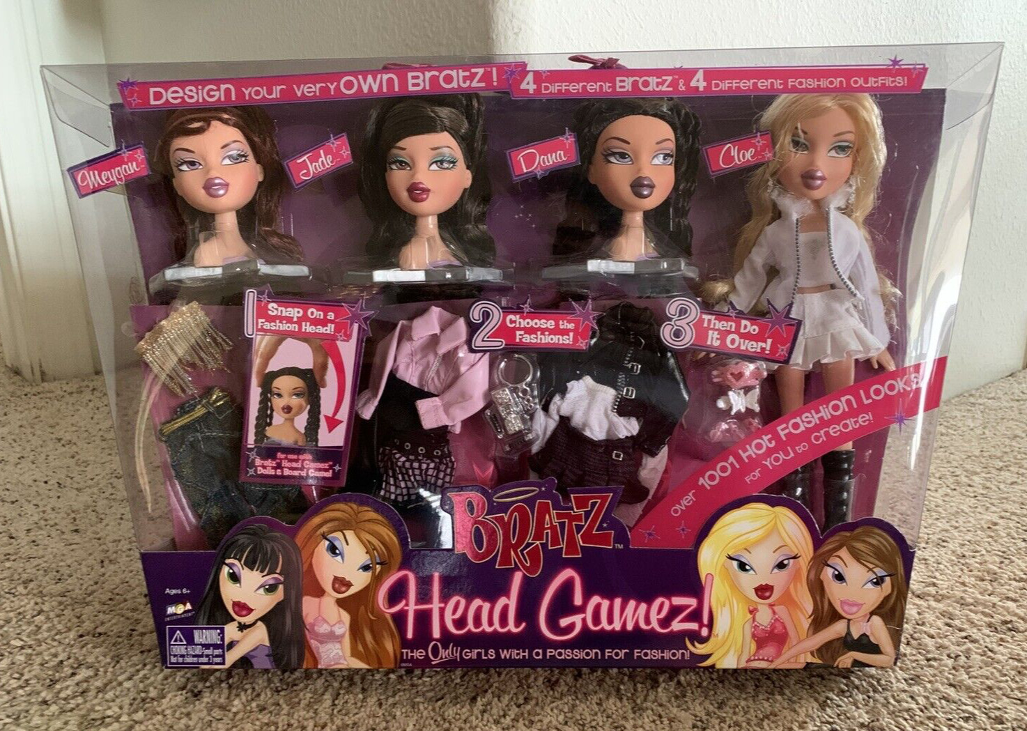 Bratz Design Your Own/Head Gamez With Cloe Doll 2006 MGA Entertainment MINT/NRFP