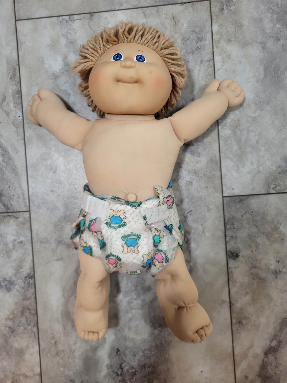 Coleco Cabbage Patch Kids Boy Doll Light Brown Hair Blue Eyes Vintage 1985