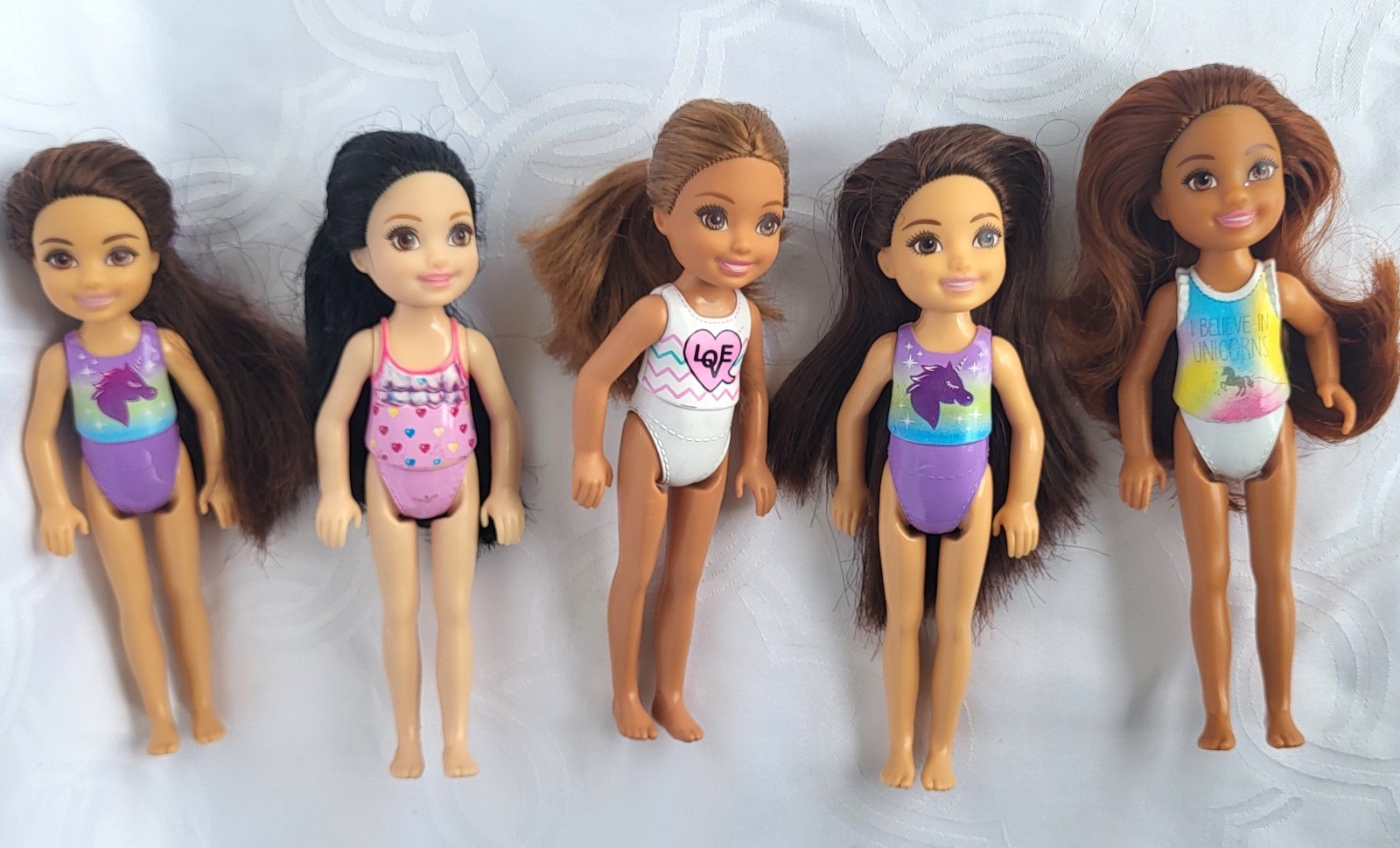 Hispanic Barbie Little Sister Chelsea Dolls lot 5 Chelsea club Mattel doll