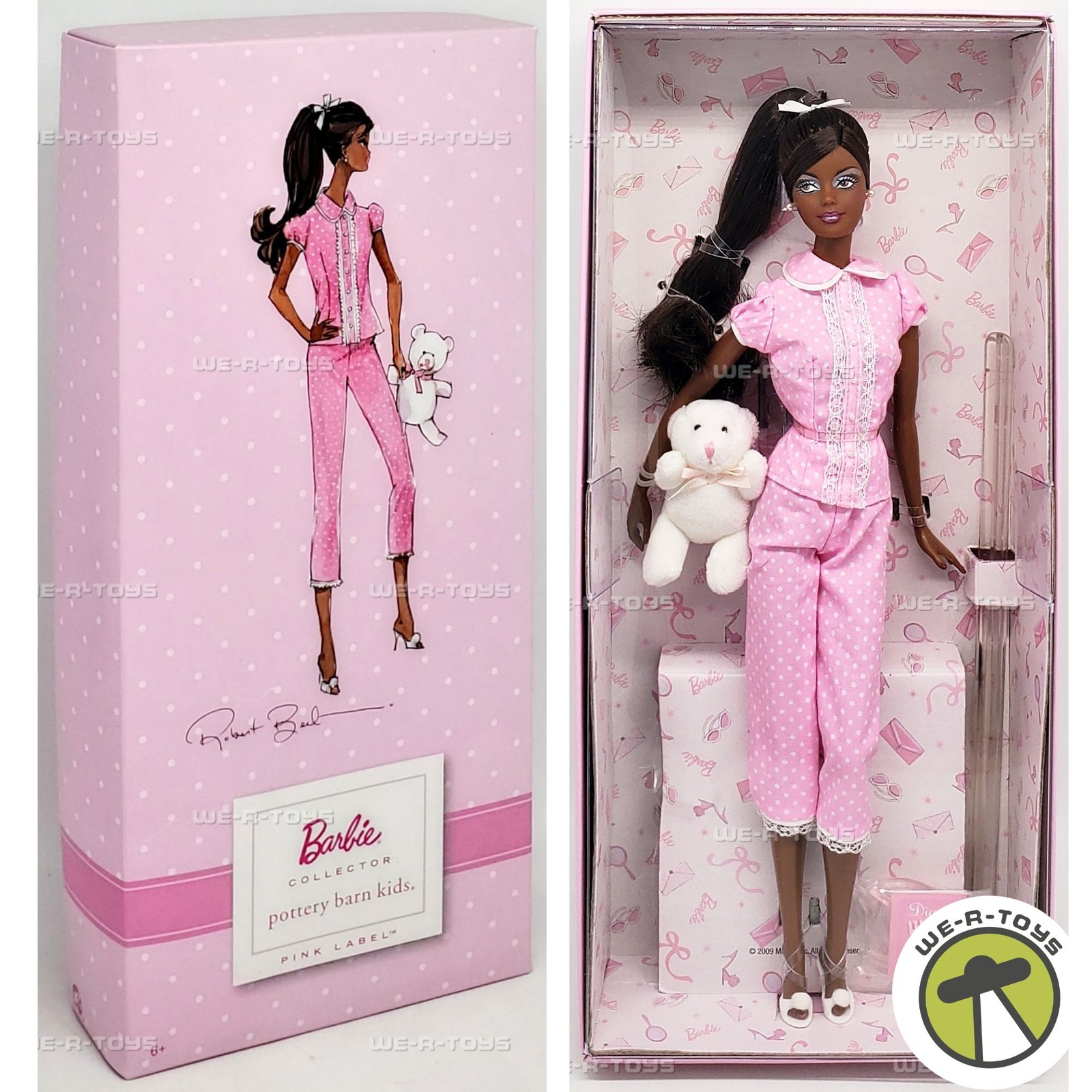 Pottery Barn Kids Barbie Doll African American by Robert Best 2009 Mattel T2852