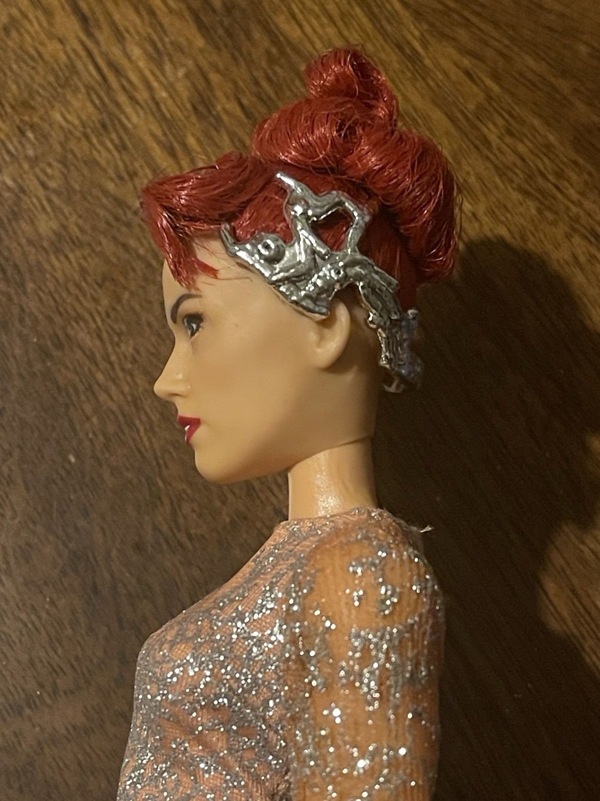 Dc aquaman mera doll Complexion Red Wavy Hair Blue Eyes Dress + Accessories