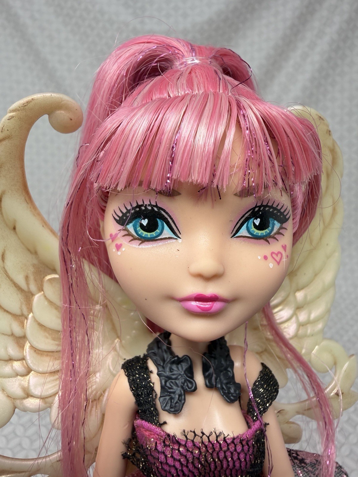 Ever After High Thronecoming C.A. Cupid Doll Dress Wings Shoes Mask Purse