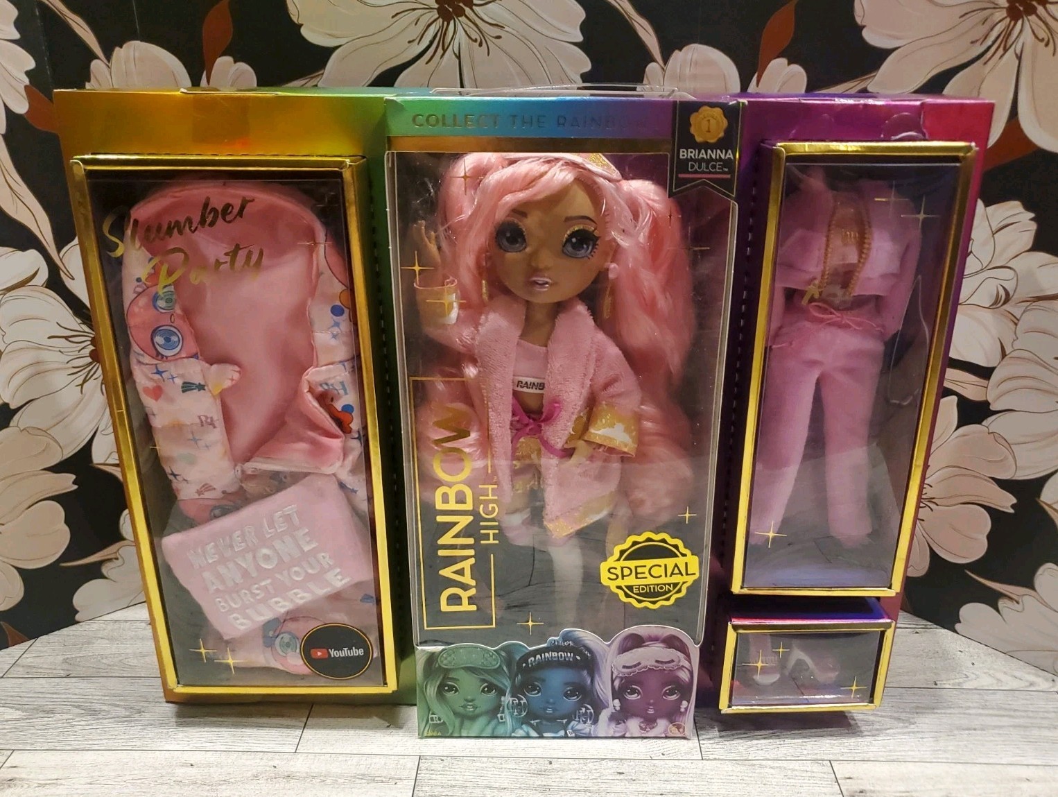NEW Rainbow High Doll pink BRIANNA DULCE Slumber Party Special Edition HTF