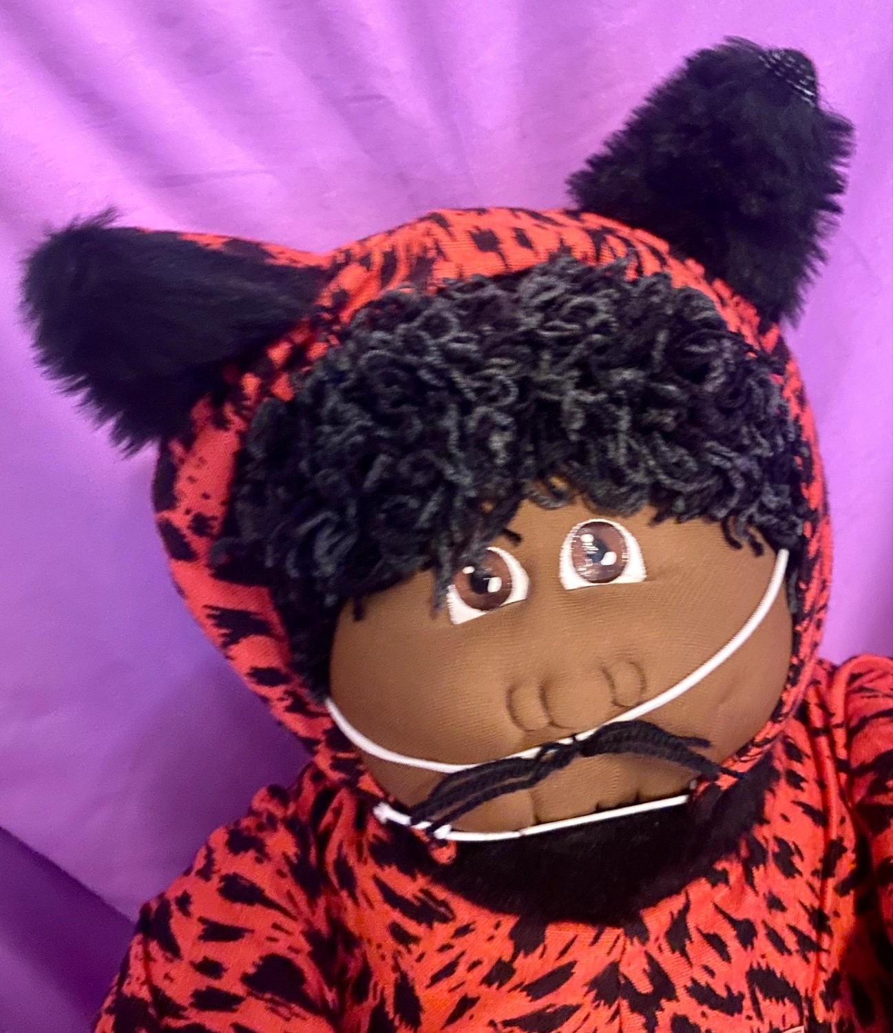 Cabbage Patch Kids Amber Edition Little People Soft Sculpture Halloween Tiger