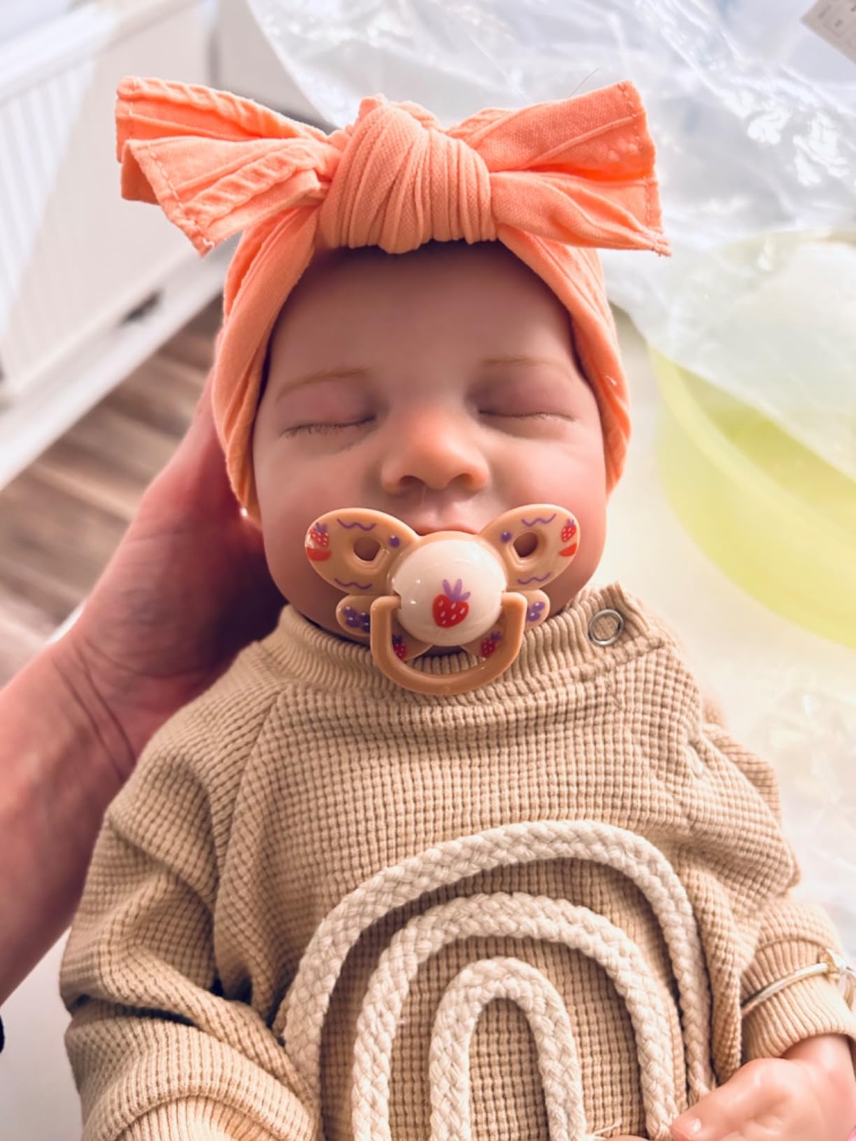 Realistic 19in Reborn Baby Dolls Girl Full Body Vinyl Feeding Kit Chubby Newborn