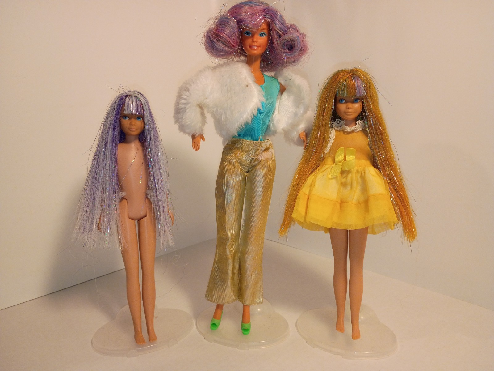 Vtg Mattel BARBIE DOLL 60s 70s Superstar 2 Skippers Reroot Hair Disco Galactic