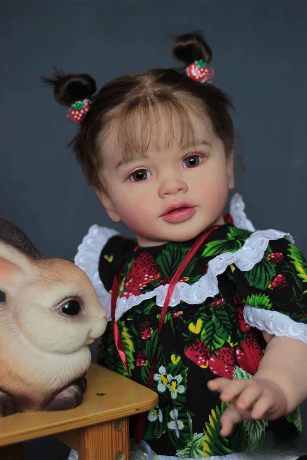 26in Lifelike Reborn Baby Doll Rooted Hair Handmade Pippa Toddler Girl Toys Gift