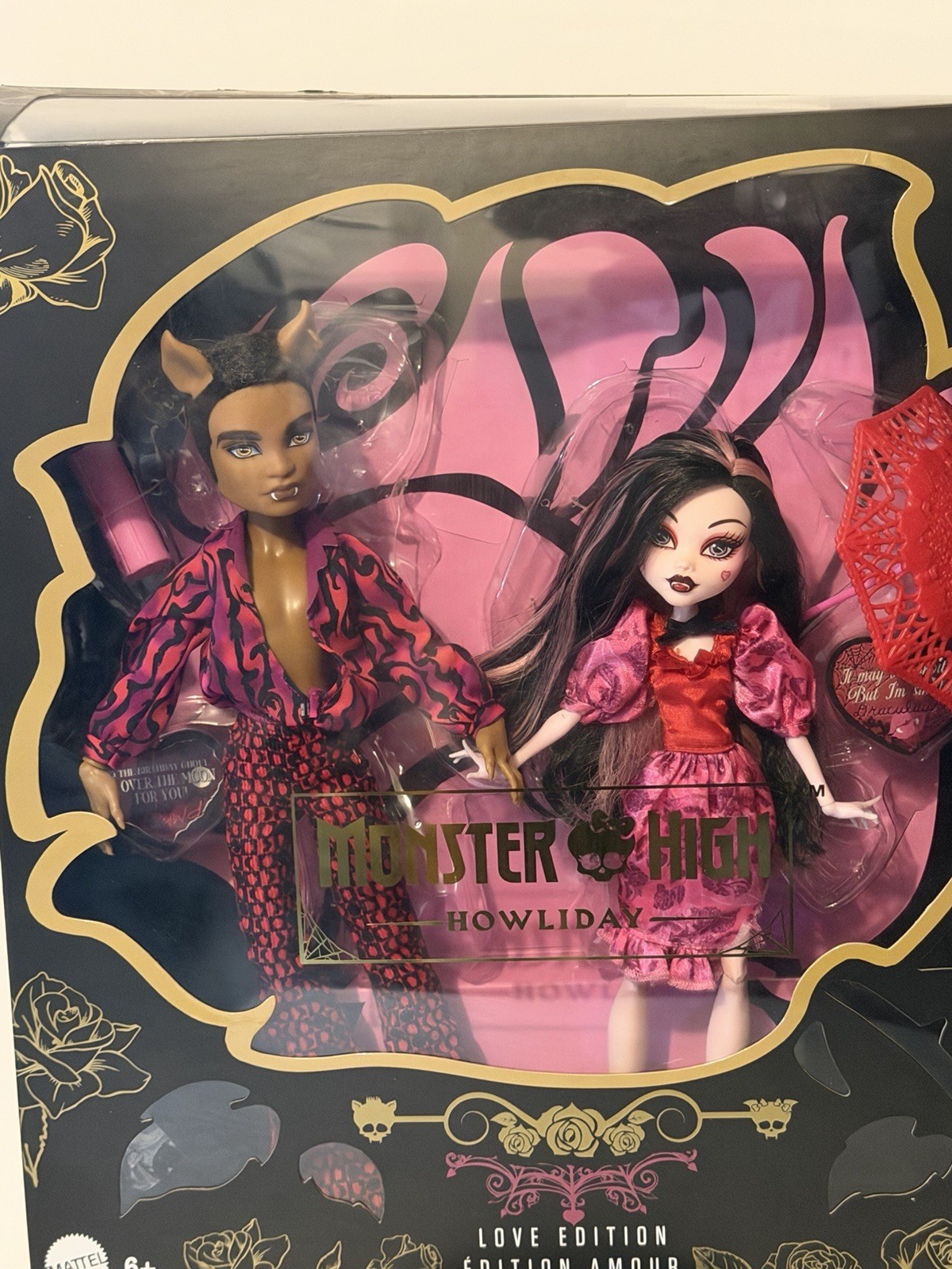 Monster High Howliday Love Edition Dolls Draculaura Clawd Wolf