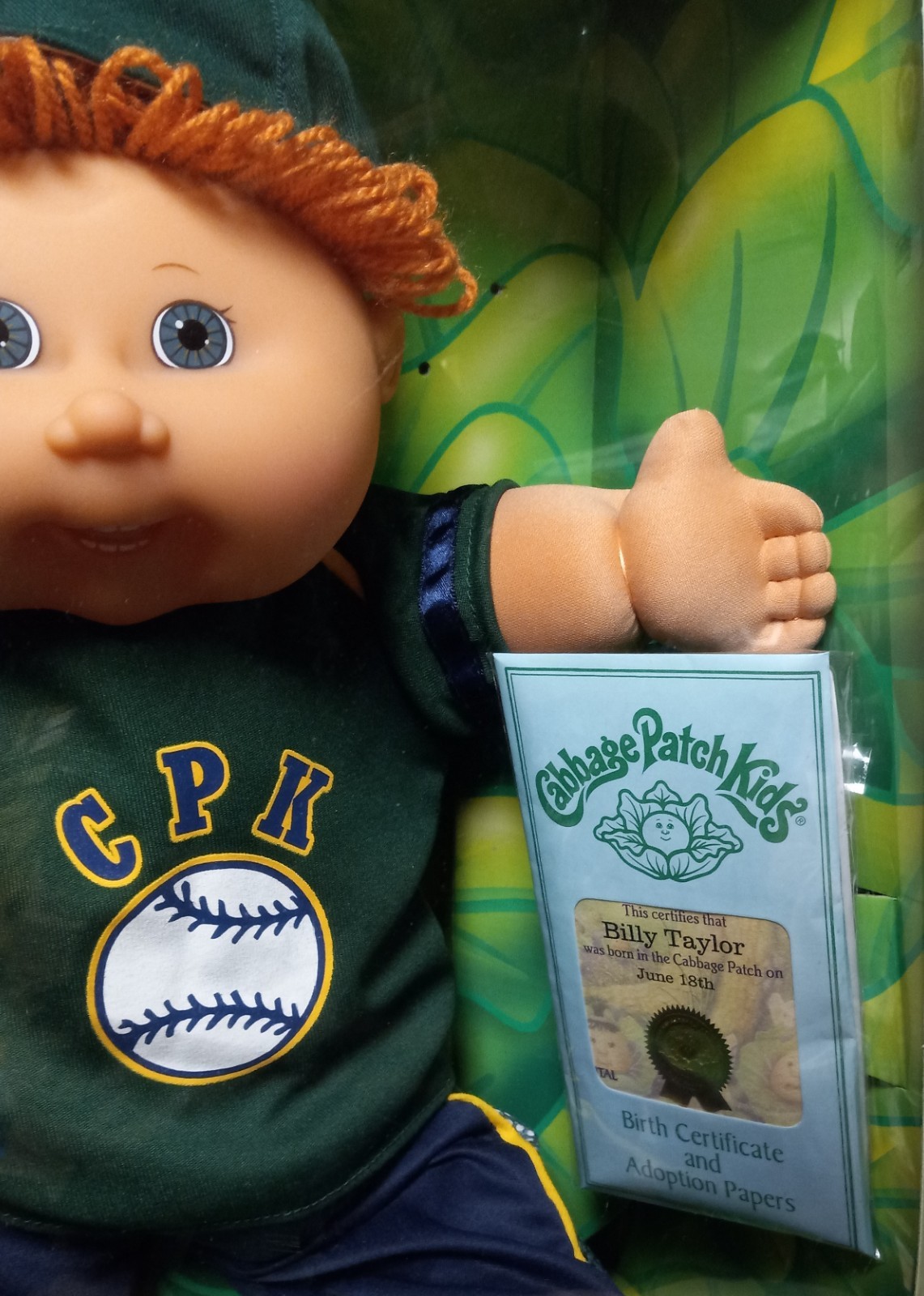 Cabbage Patch Kids – 2004 boy baseball player doll – Billy Taylor,born June 18th
