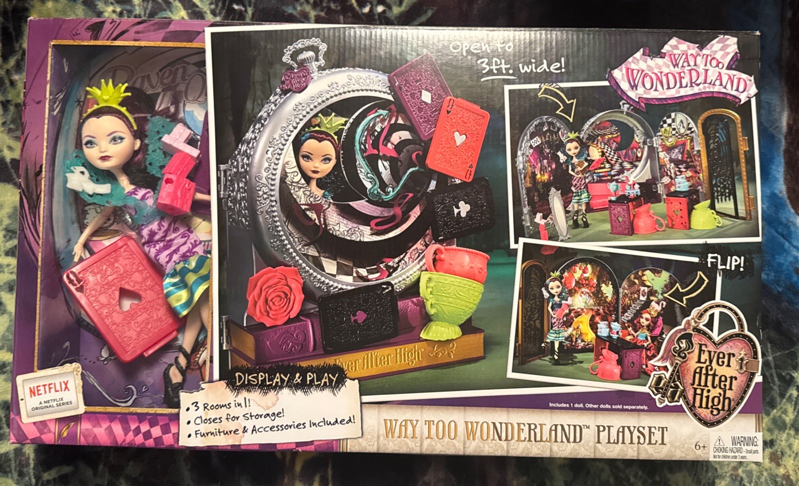 Ever After High – Way Too Wonderland Playset w/Raven Queen SEALED NIB!