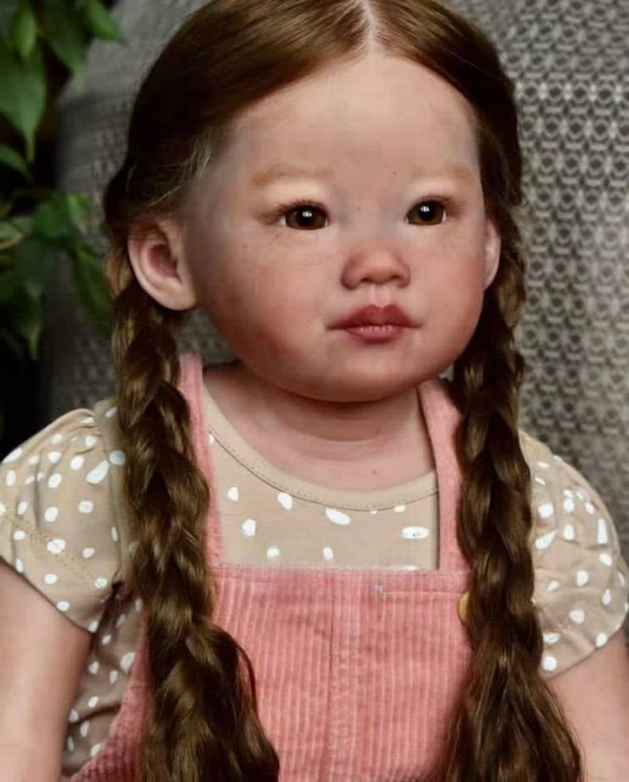 Lifelike 30″ Toddler Girl Reborn Baby Doll Rooted Black Hair Festival Toy Gifts