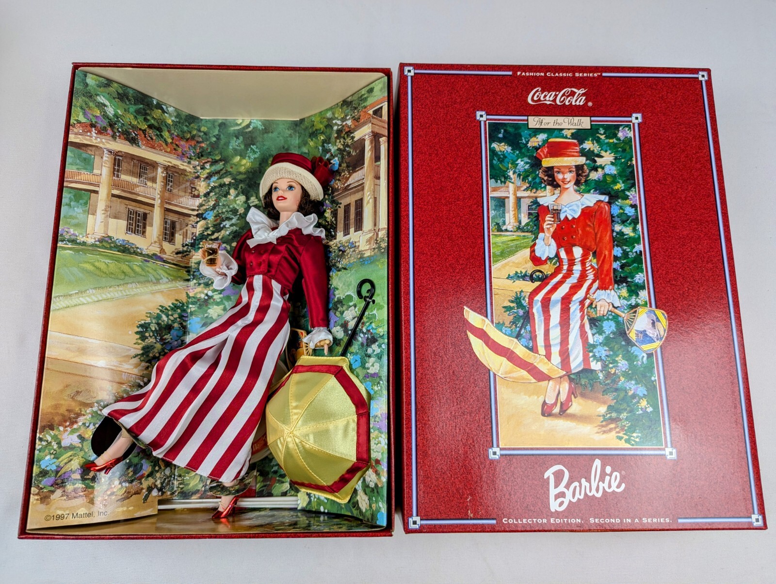 Barbie Doll Coca-Cola After The Walk w/Stand Orig Box & Shipper NOS 1997 Unused
