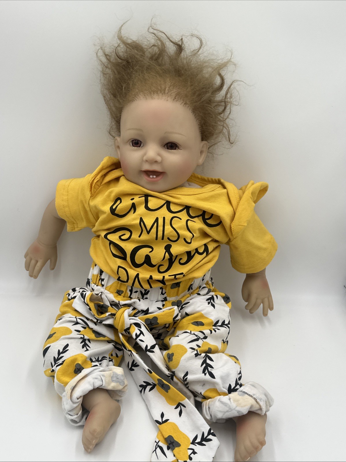 Kaydora Reborn Lifelike Baby Toddler Doll- weighted- sits upright- crazy hair