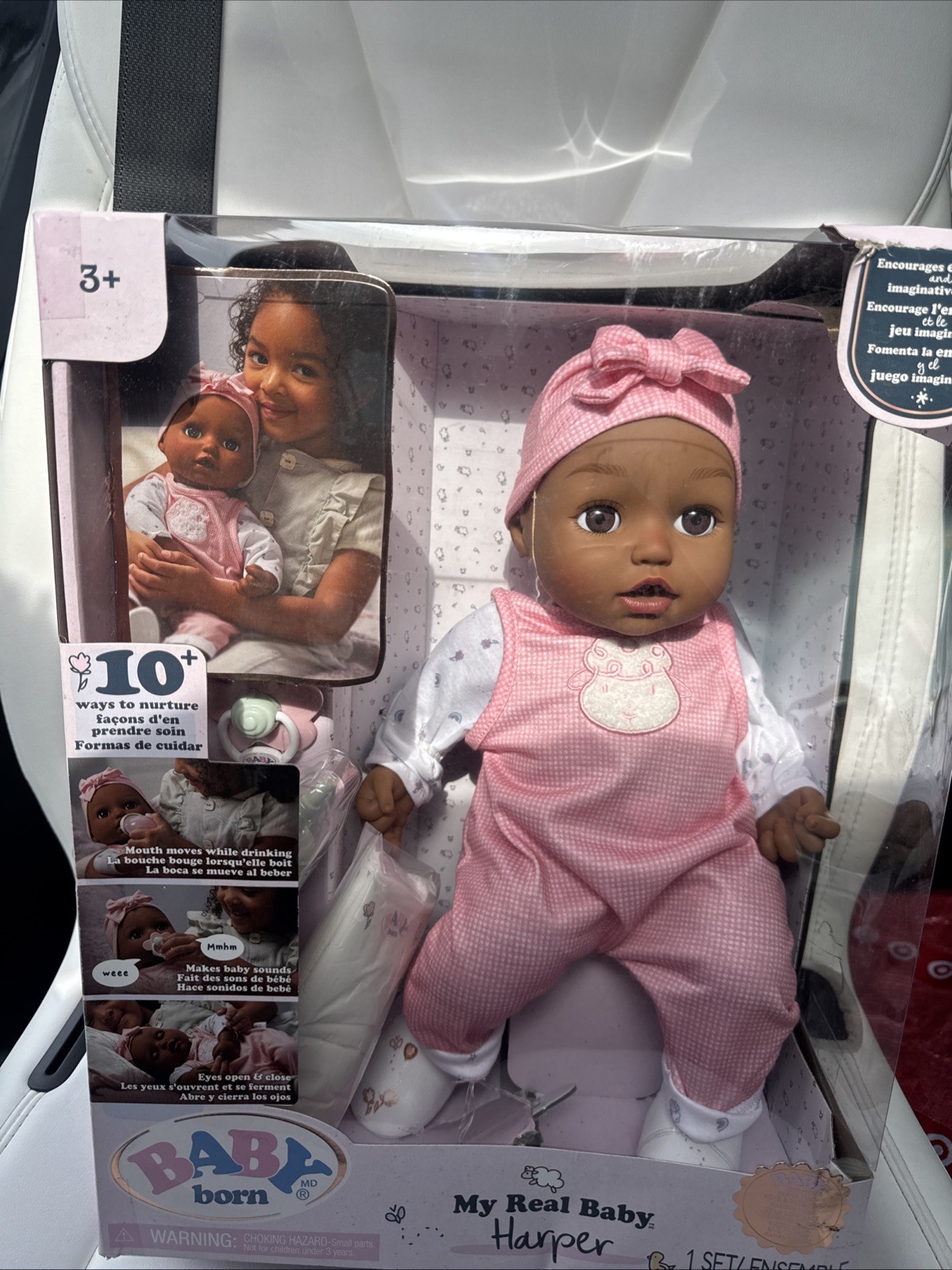 Baby Born My Real Doll “Harper”Light Brown Eyes: Realistic Brown Baby Sounds New
