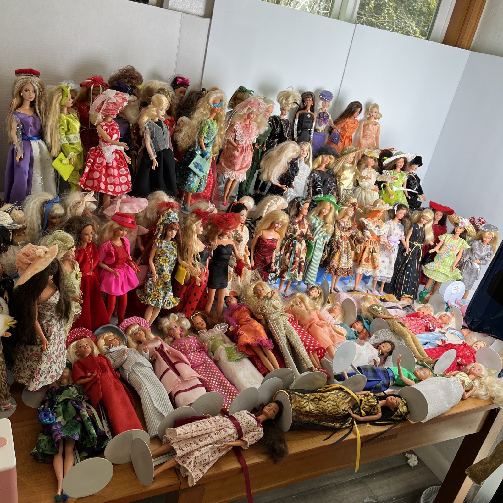 92 Vintage Barbie Dolls Lot w/ Hand-made Unique Outfits By “Wanda” 80s 90s READ*