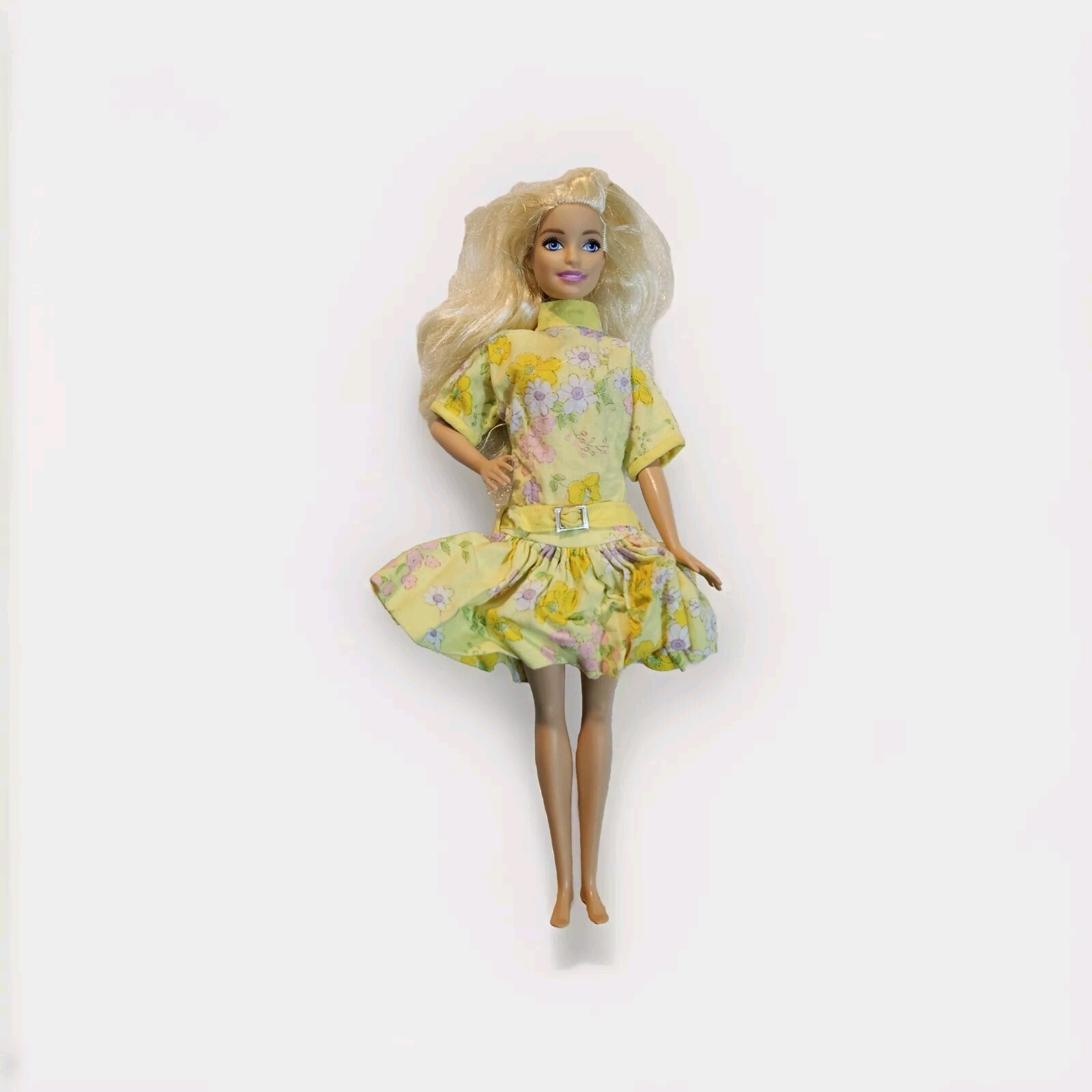 Barbie Doll Fashionista 2015 In Clone Or Other Ooak Outfit Dress Yellow C413G