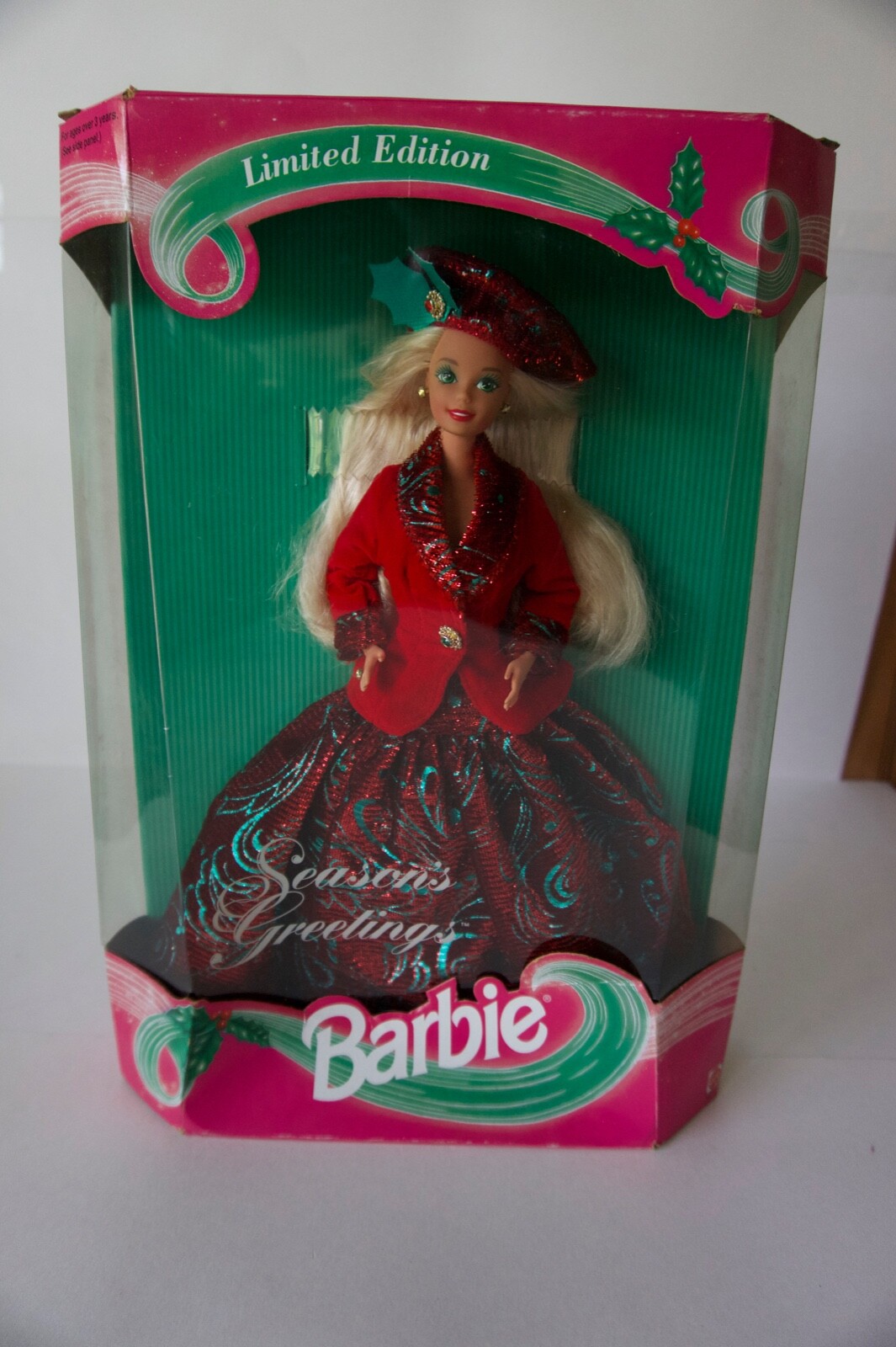 NRFB 1994 Limited Edition Seasons Greetings Barbie Mattel 12384