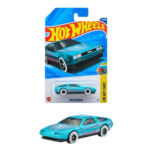 Hot Wheels Basic Car DMC DeLorean Vehicle Toy Minicar 3 years old and up Blue