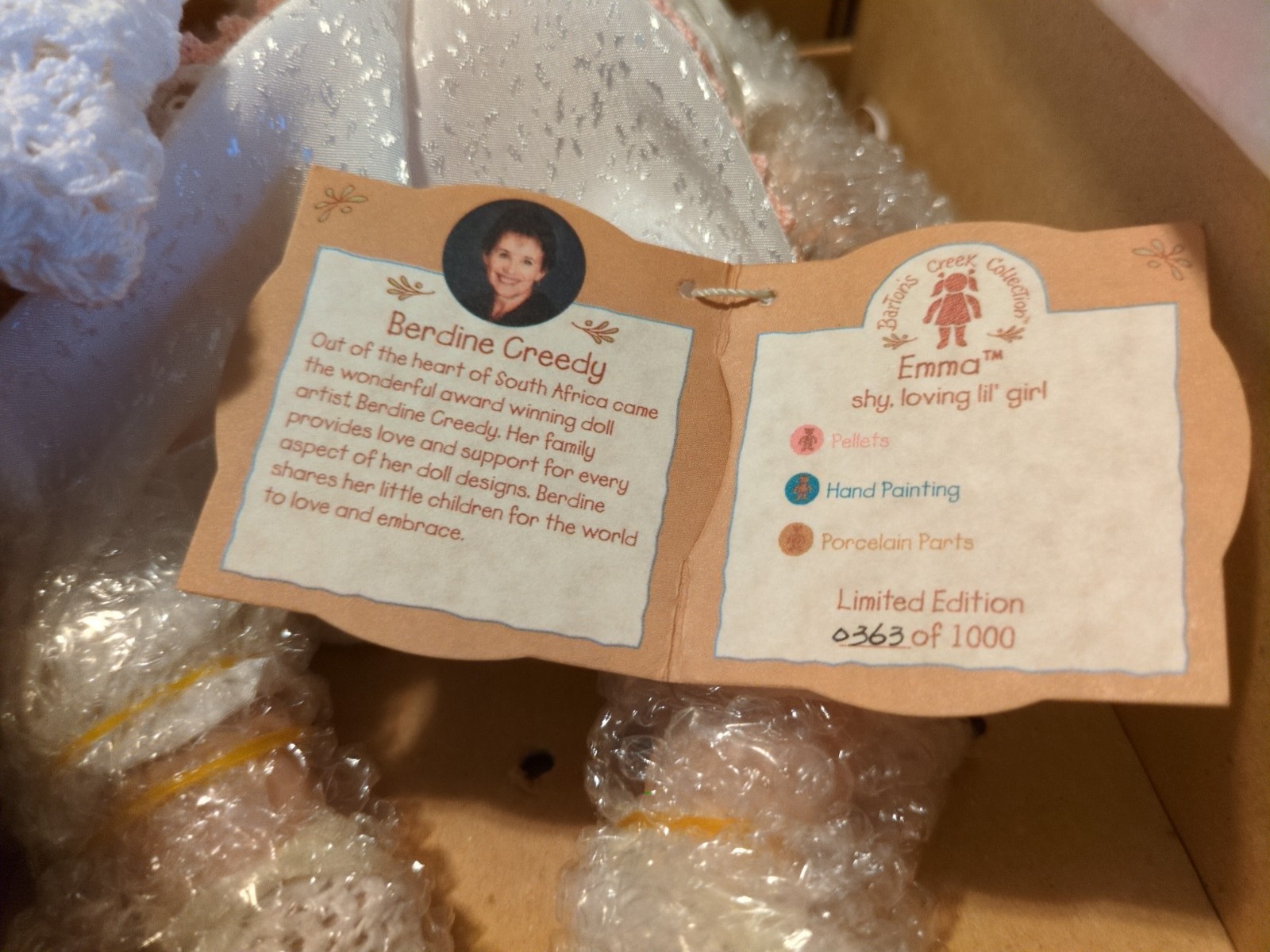 Mint Condition In Original Box – Barton’s Creek Collection Emma Doll