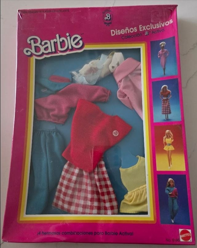 1987 Disenos Exclusive (Exclusive Designs) Mexico Barbie Fashion NRFB 8195