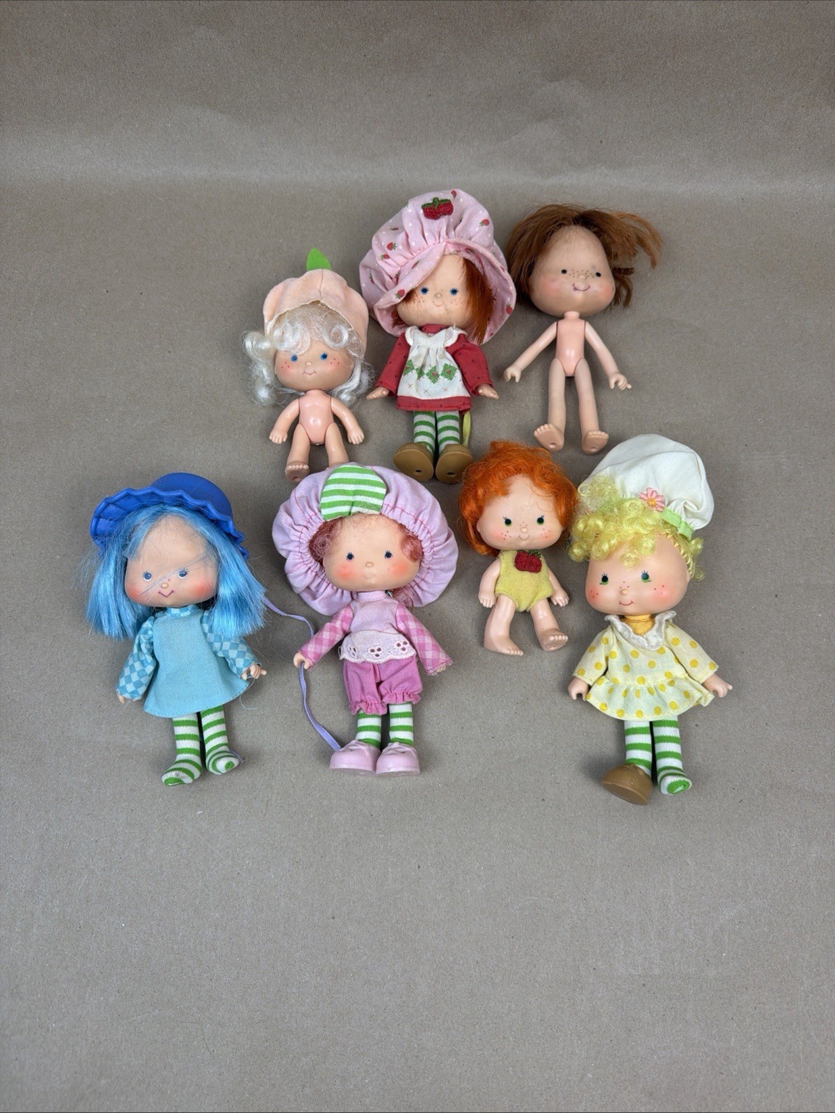 Vintage Strawberry Shortcake Dolls Lot Of 7 Kenner 1979-1982 Mixed Characters