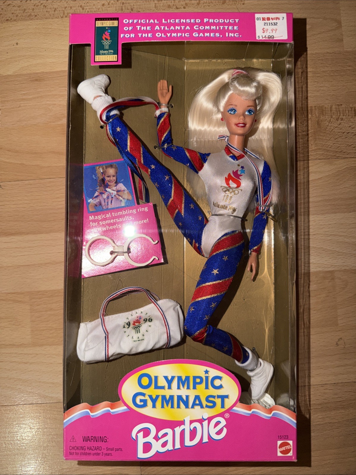 1996 Olympic Gymnast Mattel Barbie Doll Atlanta Games #15123 Vintage NRFB