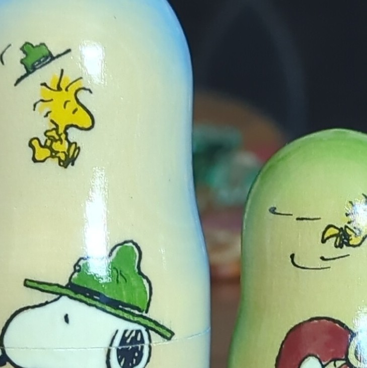 Peanuts Snoopy Joe Cool Nesting Doll with Woodstock & Charlie Brown