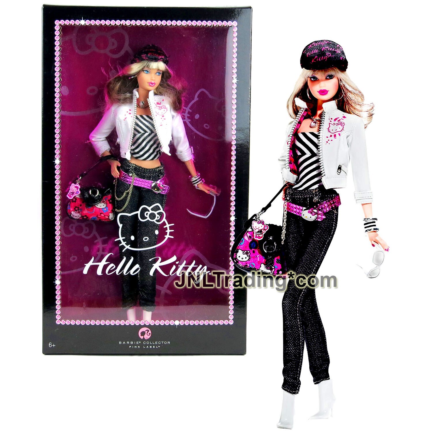 Yr 2007 Barbie Pink Label Collector 12″ Doll HELLO KITTY Model L4687 with Jacket