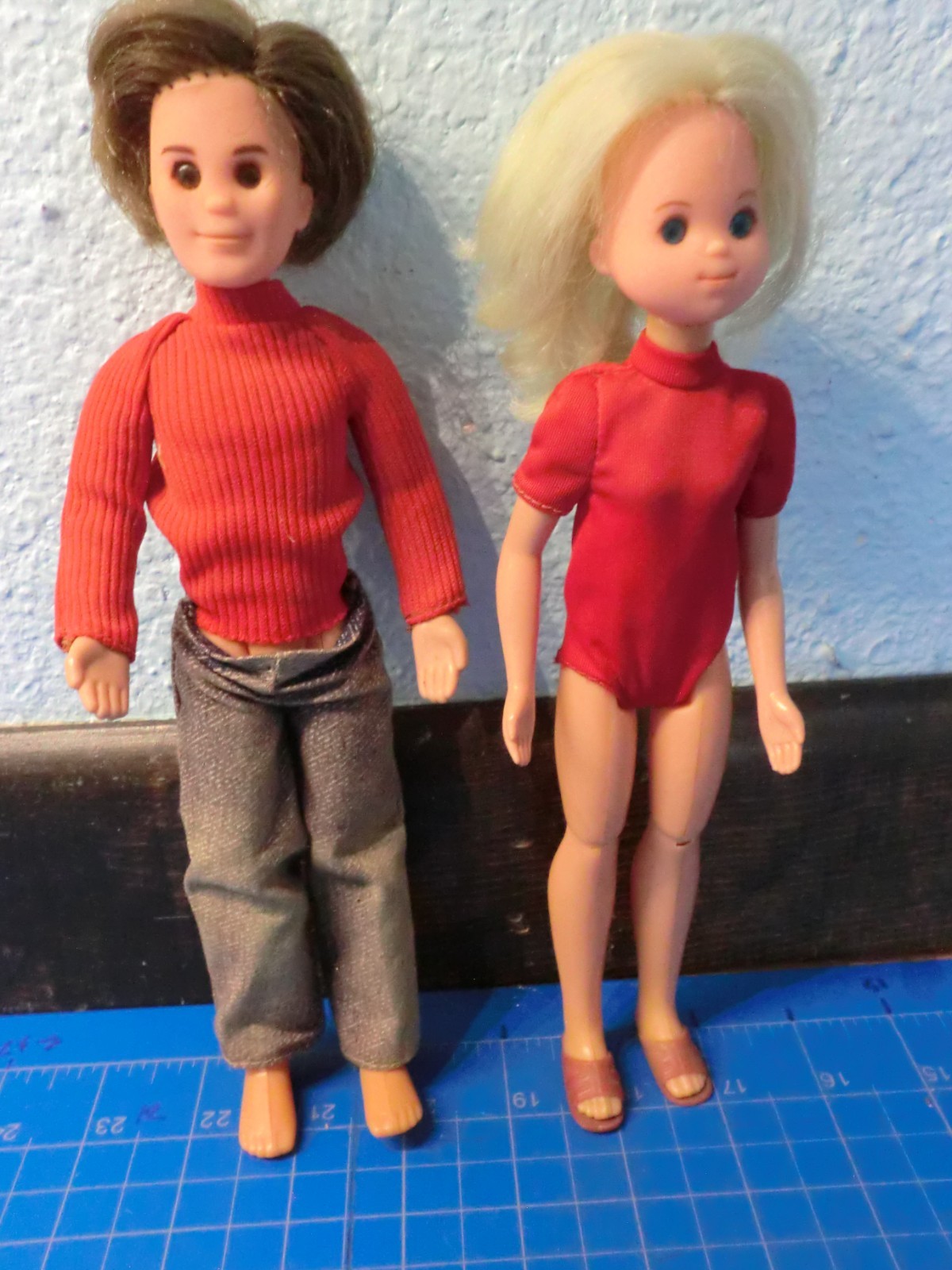 Vintage 1973 Mattel Sunshine Family Dolls: Steve, Stephie (Mom + Dad)