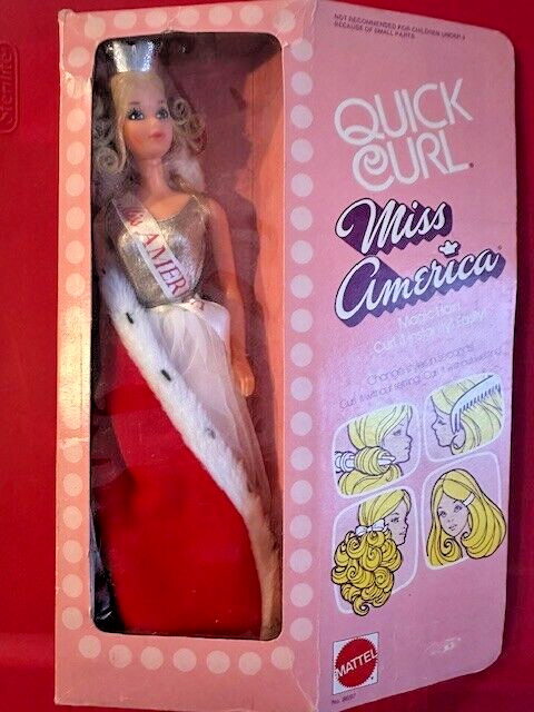 Vintage 1972 Quick Curl Barbie Miss America Doll w/ Steffie Face # 8697 Mattel
