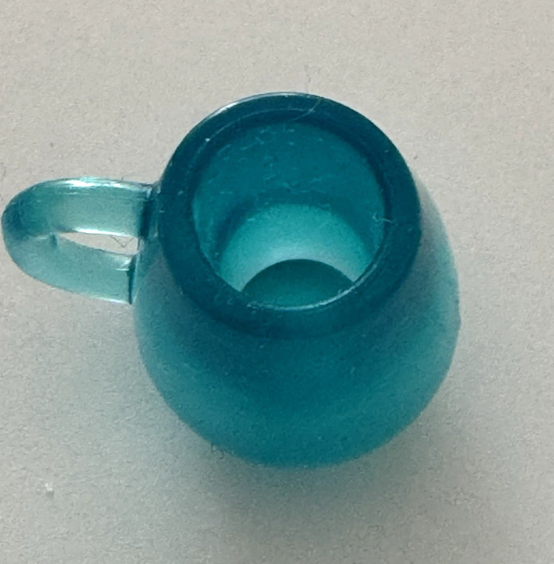 Dollhouse Miniature Mug Glass Cup Handle Large Blue Kitchen Dining Accessory Fun