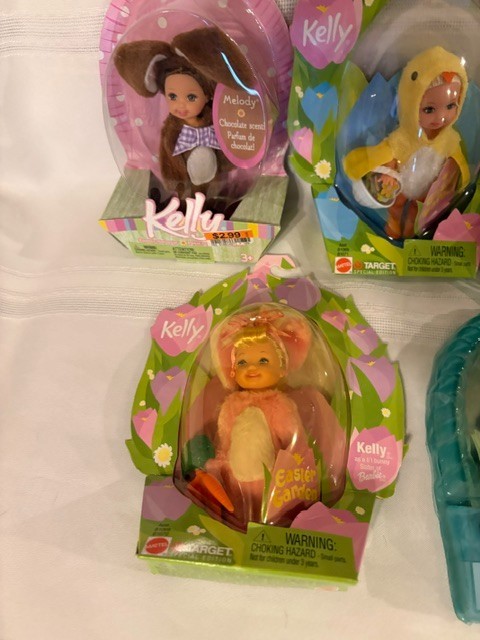 5 NRFB Mattel Kelly Easter dolls Special EditionS rabbit bunny chick sheep lambB
