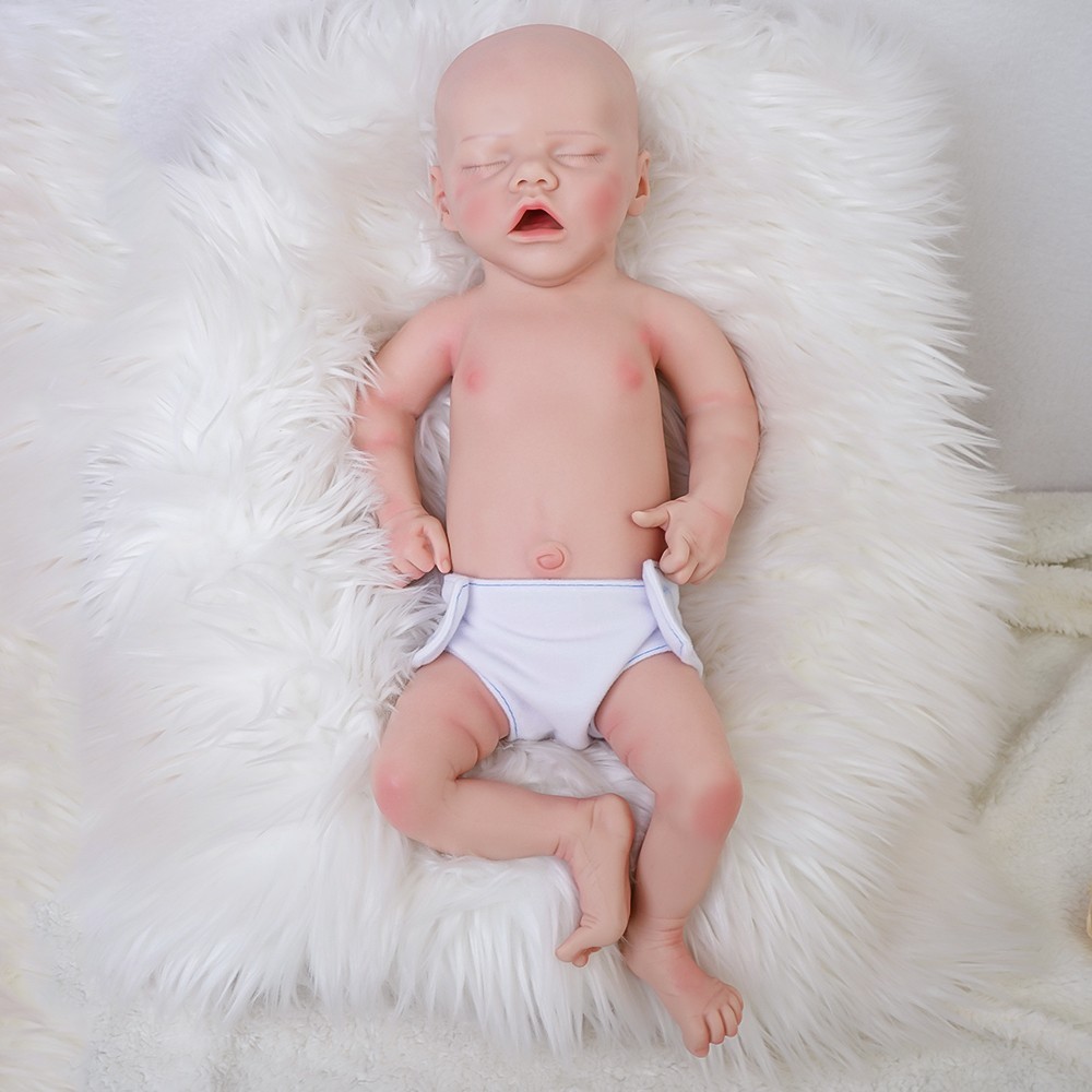 Reborn Baby Dolls Silicone Full Body 17.52 Inch Realistic Newborn Girl Baby