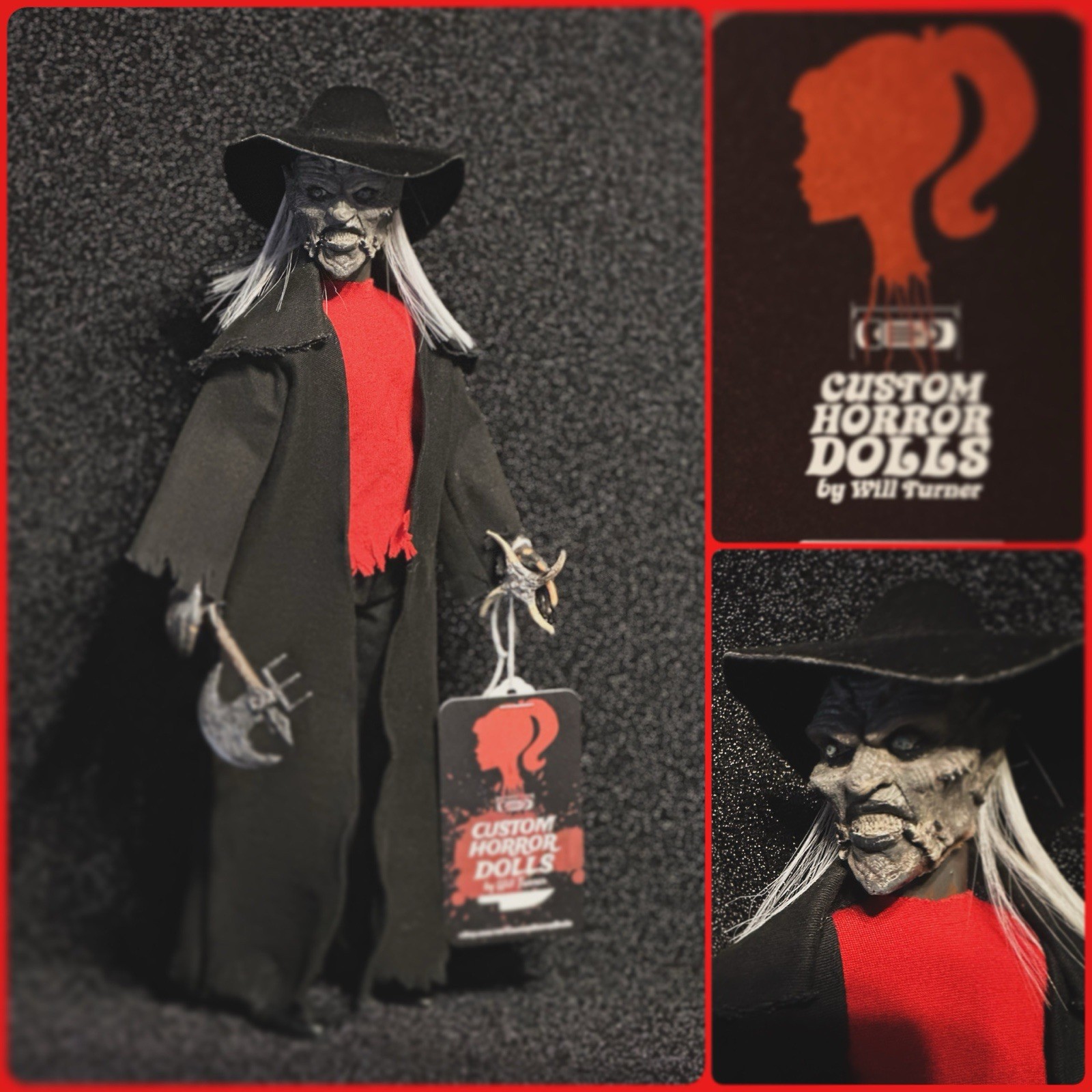 Jeepers Creepers CUSTOM HORROR DOLL OOAK 12” Creeper Action Figure