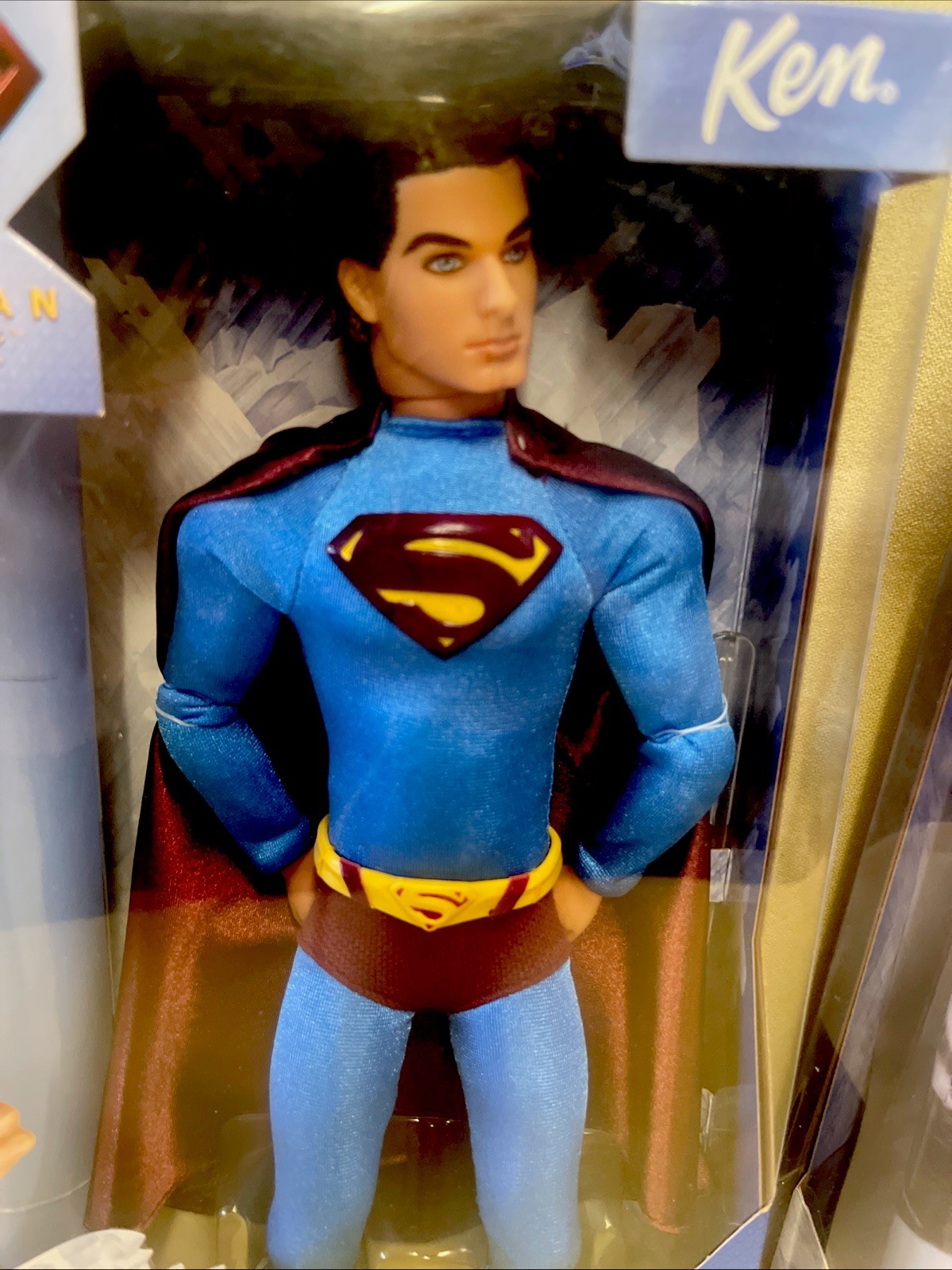 2005 Mattel DC Superman Returns Barbie & Ken Dolls w/Posters NOS