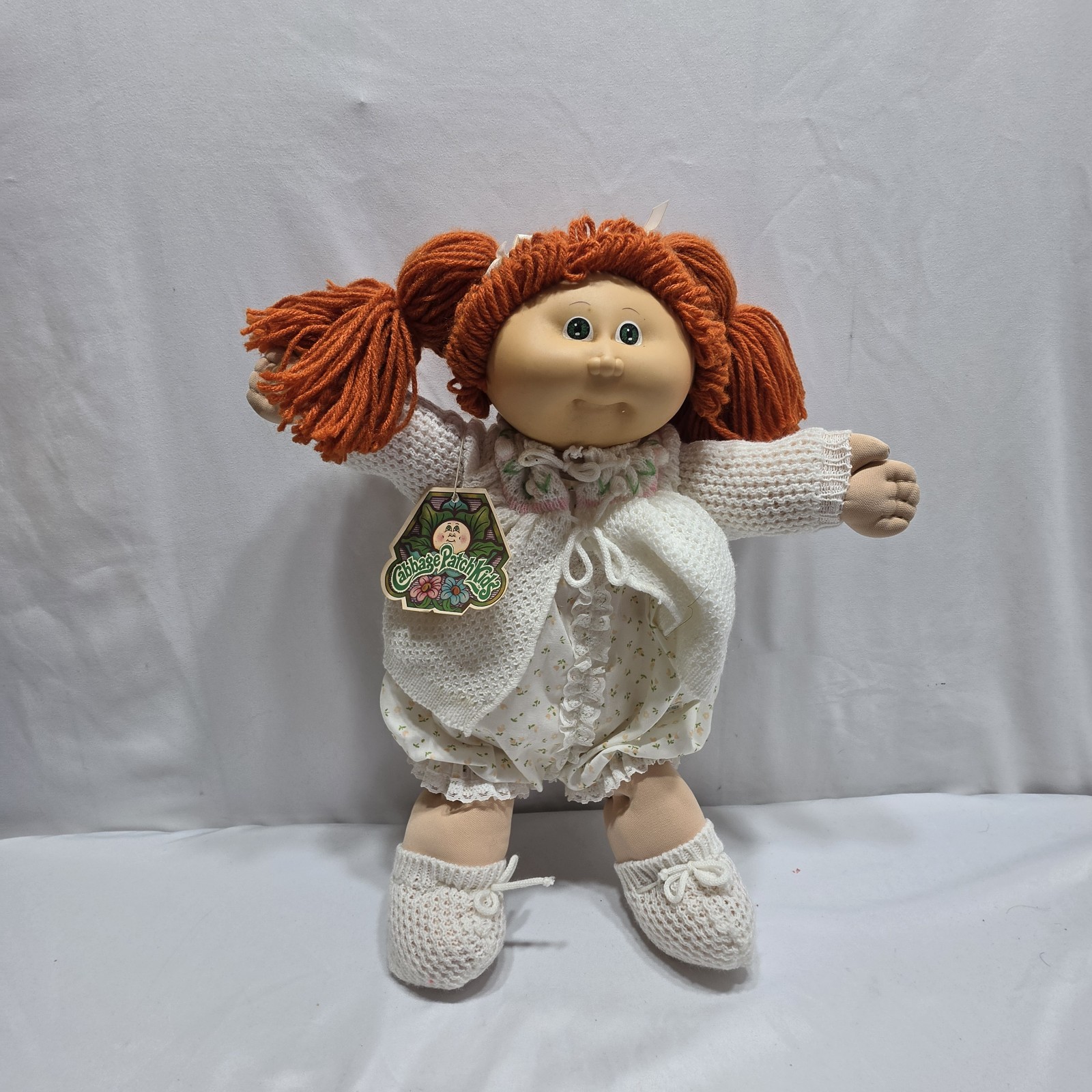 1983 Cabbage Patch Kids 16” Girl Doll Long Red Hair dimples Pig Tails Blue Eyes