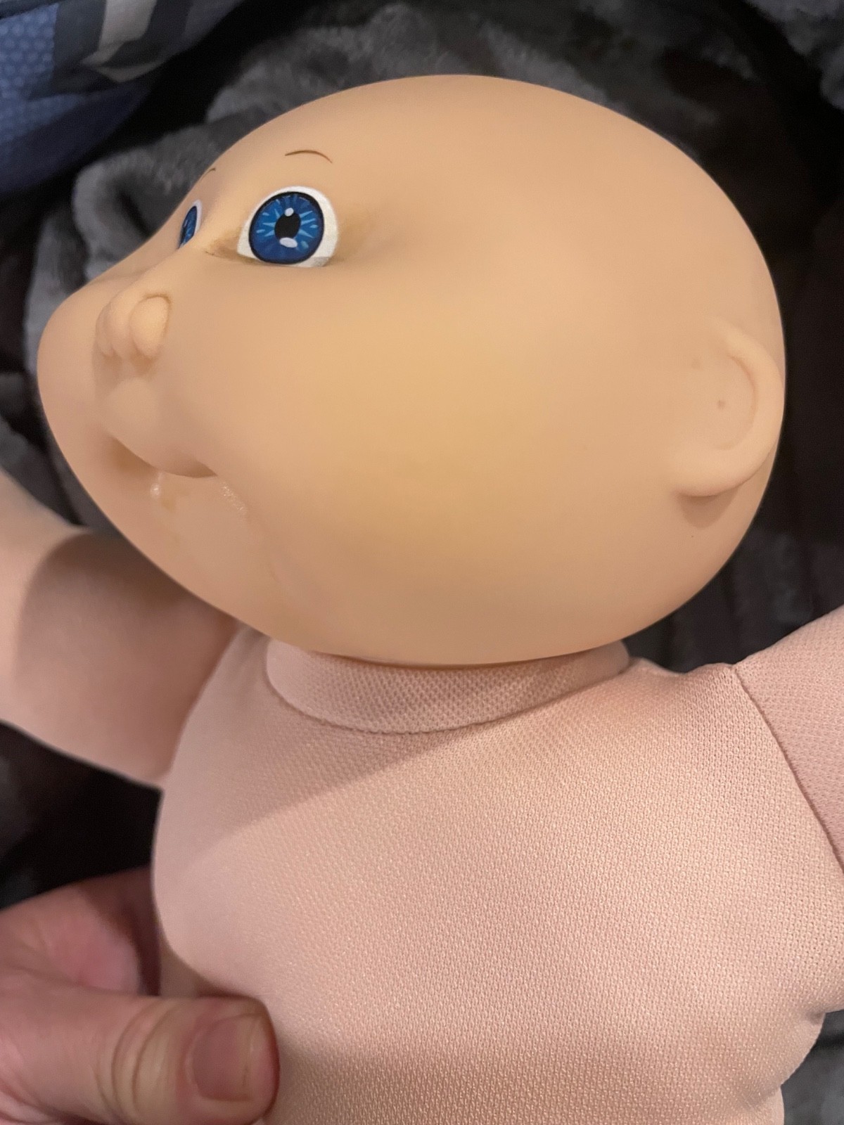 Cabbage Patch Kids Doll Bald Boy Blue Eyes KT HM1 1985 in HTF Jacket Jeans Top
