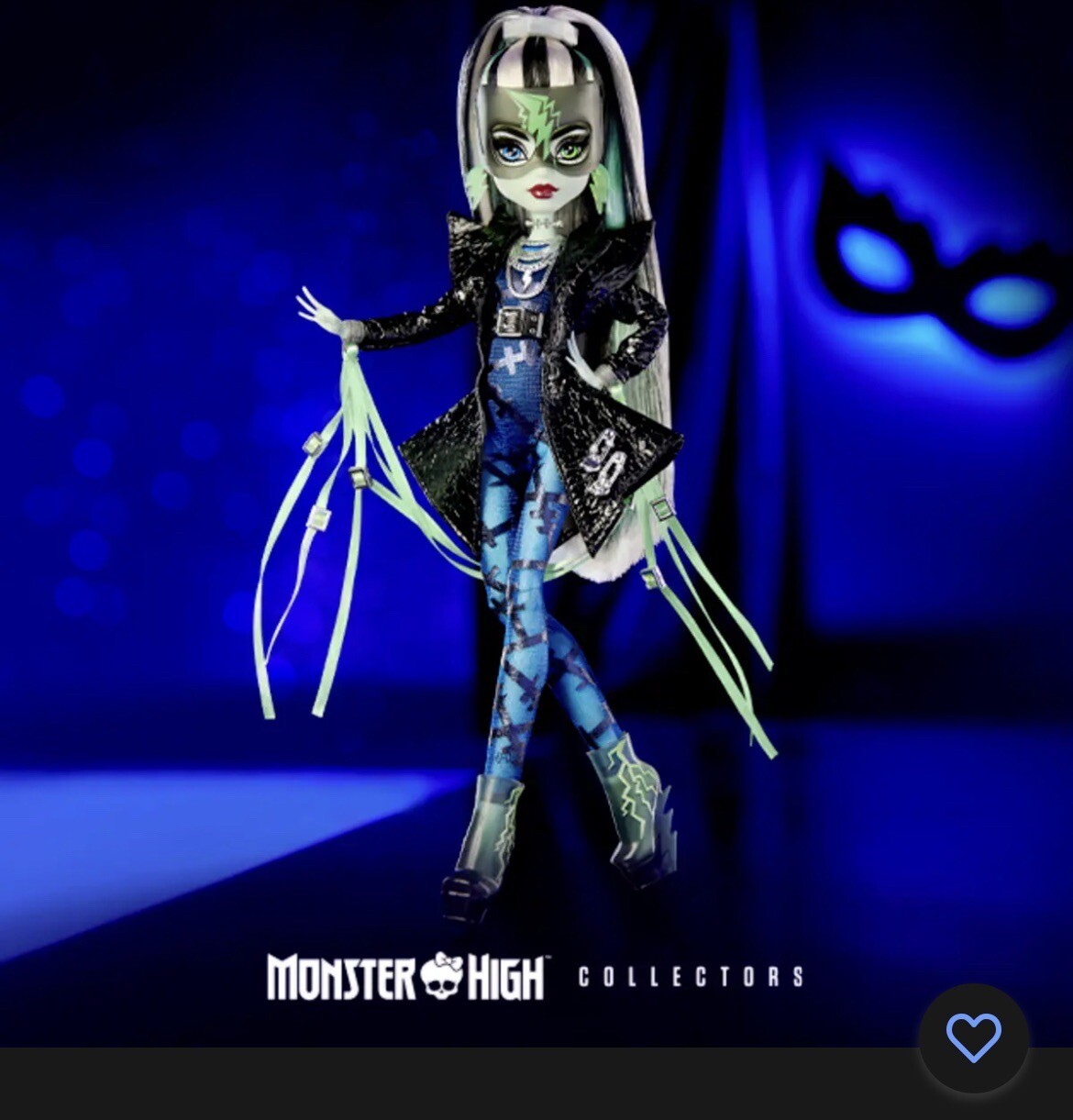 Mattel Monster High Haunt Couture Frankie Stein Doll in Shipper Midnight Runway