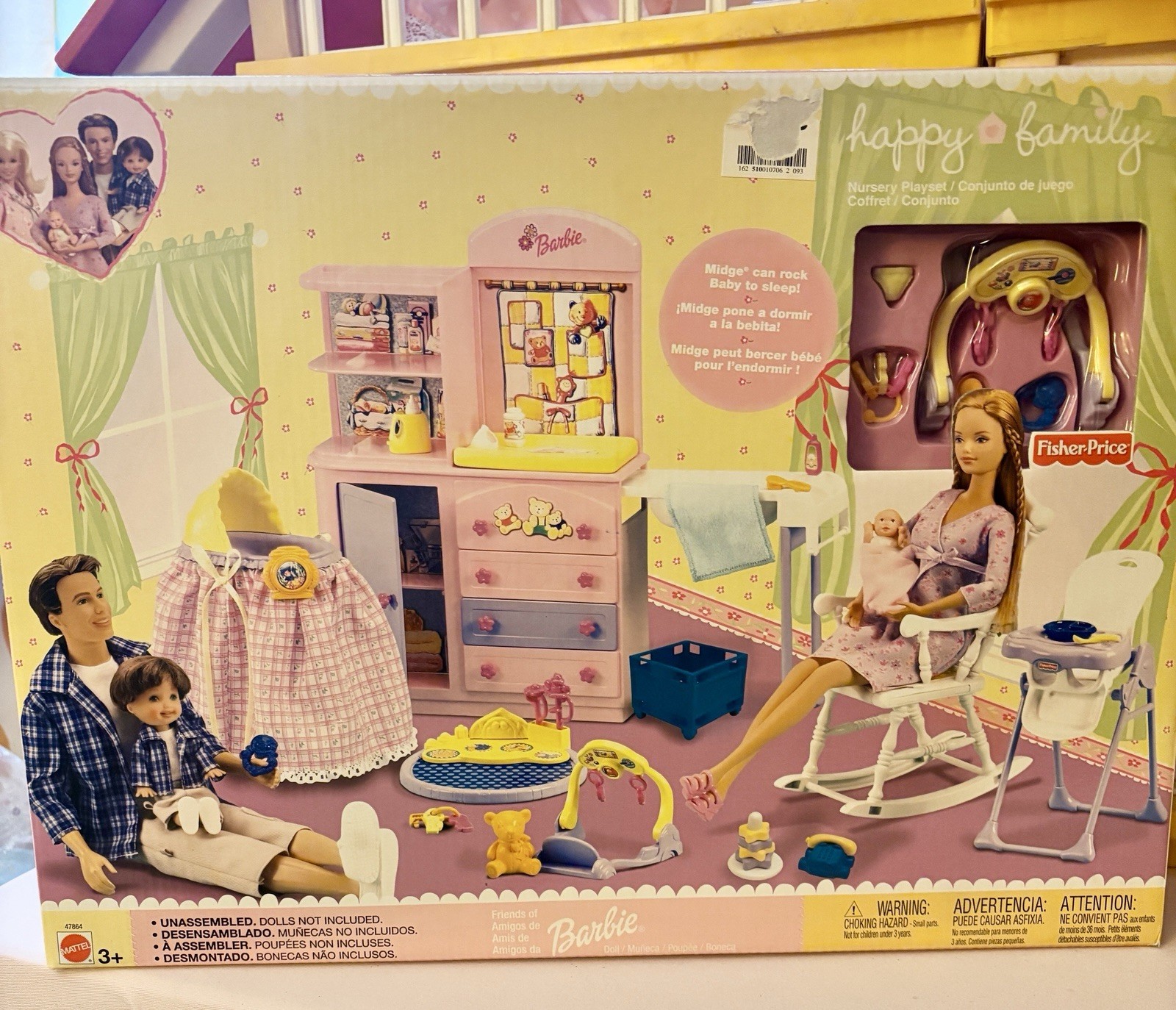 2002 Mattel Barbie Alan MidgeHappy Family Nursery Playset MINT*RARE