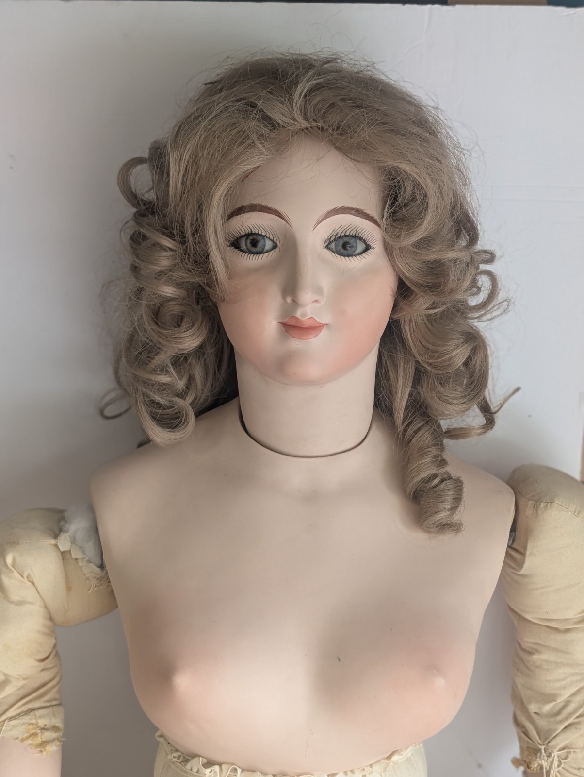 French Bisque Mannequin Size Doll Vintage Repro Of Antique