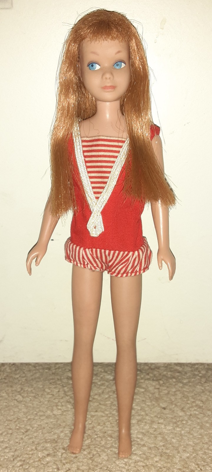 1 Vintage Barbie Prototype Sample Skipper Doll Titan w/ Original Swimsuit Outfit