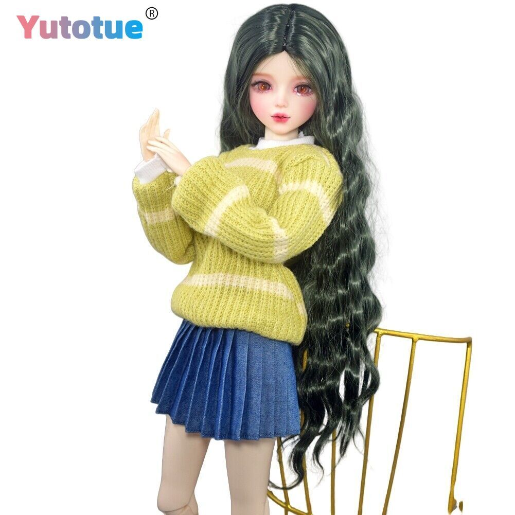 Yutotue 1/3 BJD Doll Toy 22 inch Female Doll Removable Eyes Curly Wigs Outfits