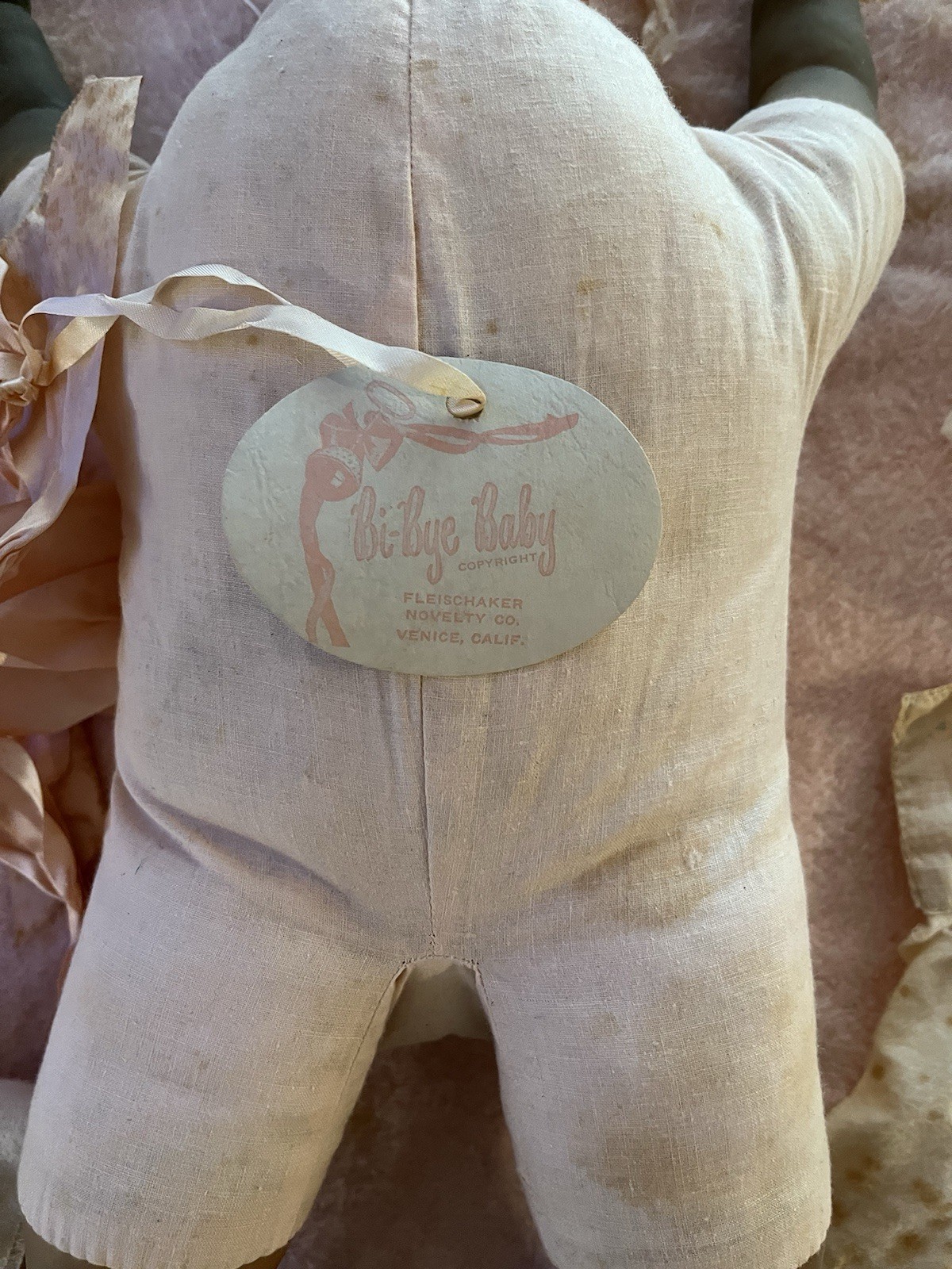 1949 Bi-Bye Baby Lastic Plastic Fleischaker Squalling Baby Doll 20″ – Realistic!