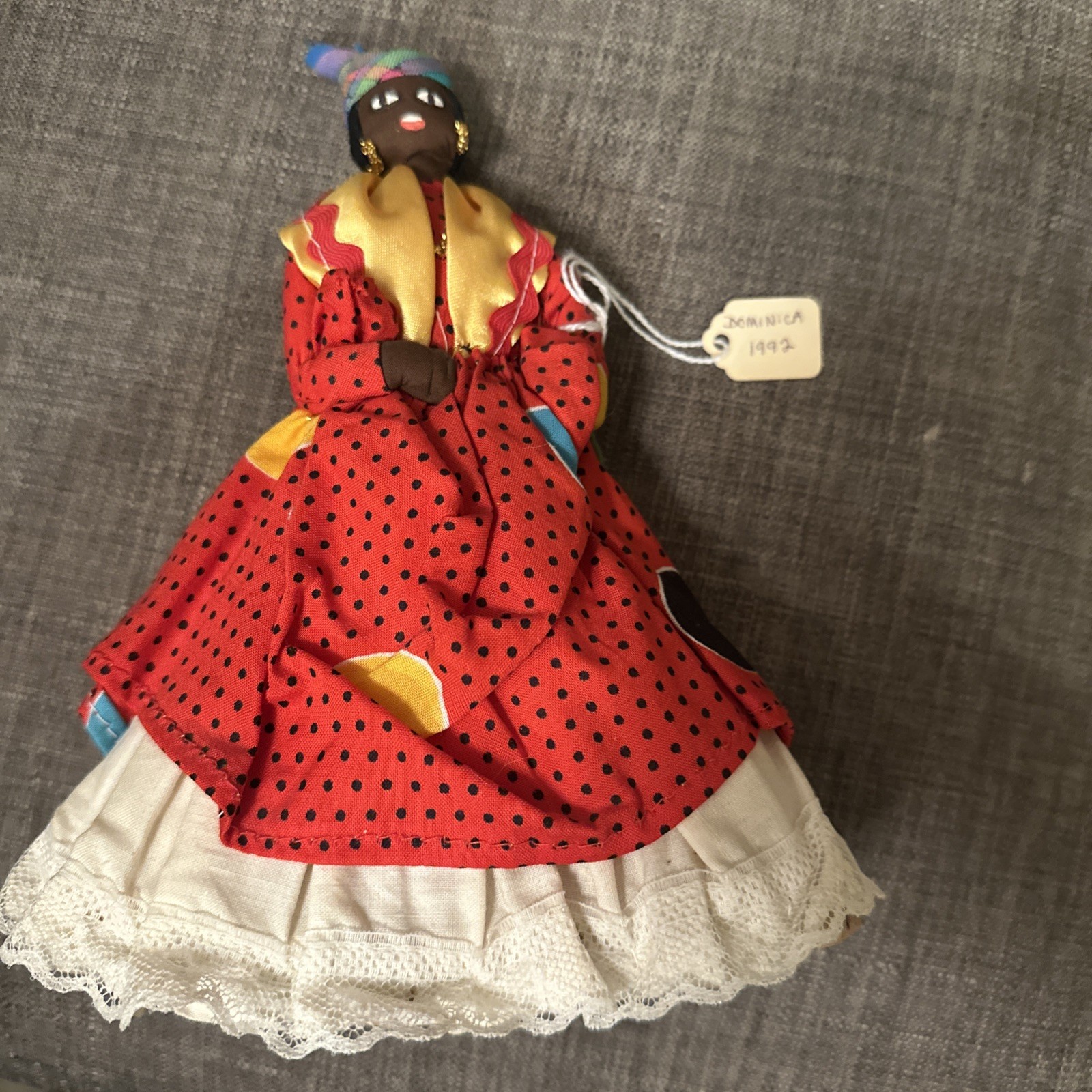 Vintage Handmade 1992 Dominican Republic Doll Folk Art