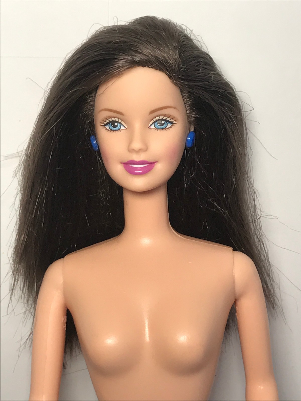 Nude Barbie 2000 Hip 2 Be Square Dark Brown Hair Blue Eyes CEO Face #28315 Doll