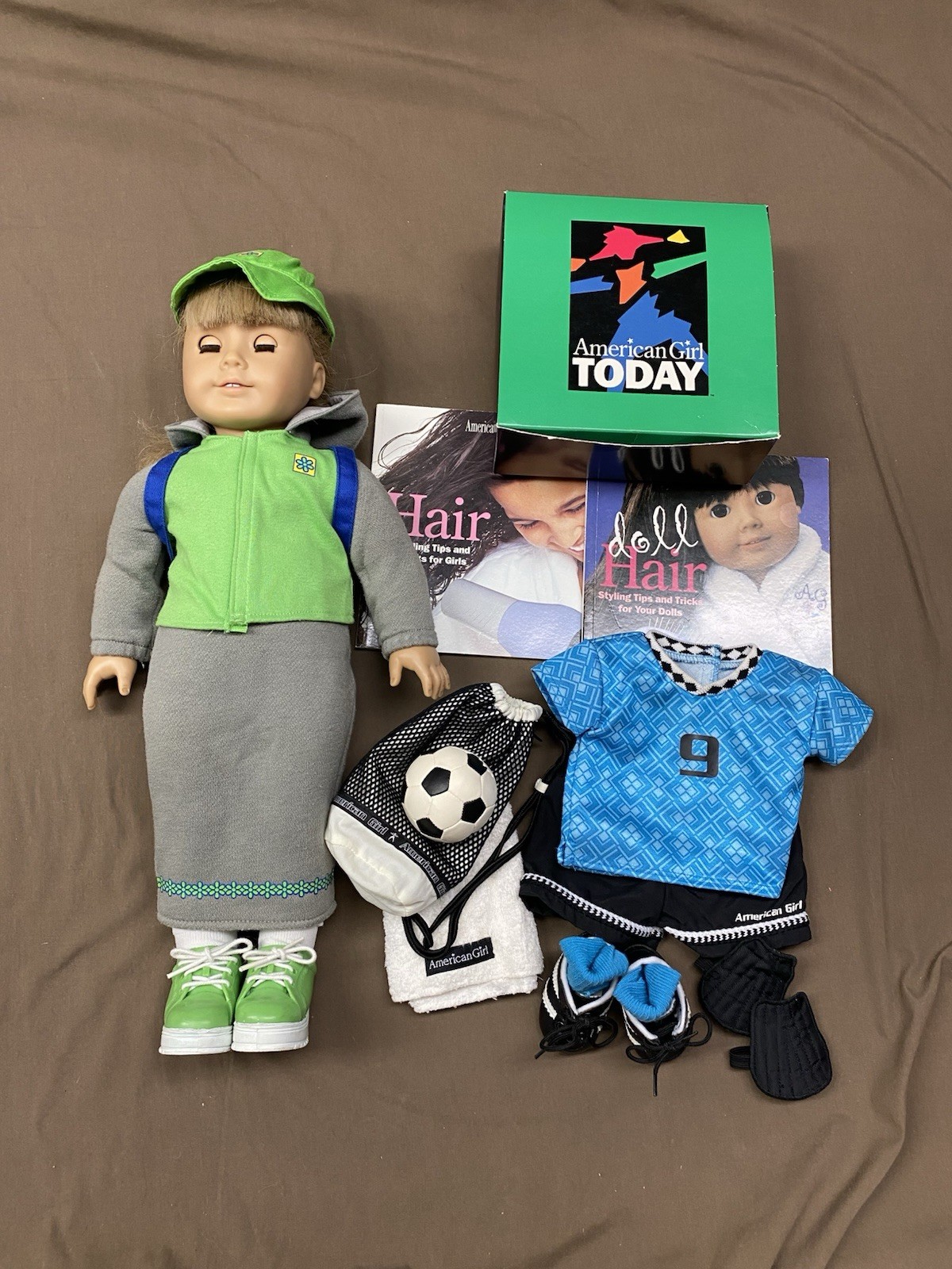 Vintage 90s American Girl Doll Of Today W/ Outfits & Books